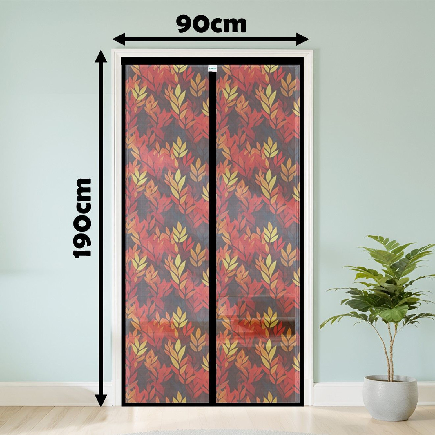 Image of Lifekrafts Magnetic AC Door Curtain- Insulated Thermal Cover, Self-Closing, Stylish & Easy HDPE - High Density Poly Ethylene Washable Adults Mosquito Net (White 210x100cm, Frame Hung)