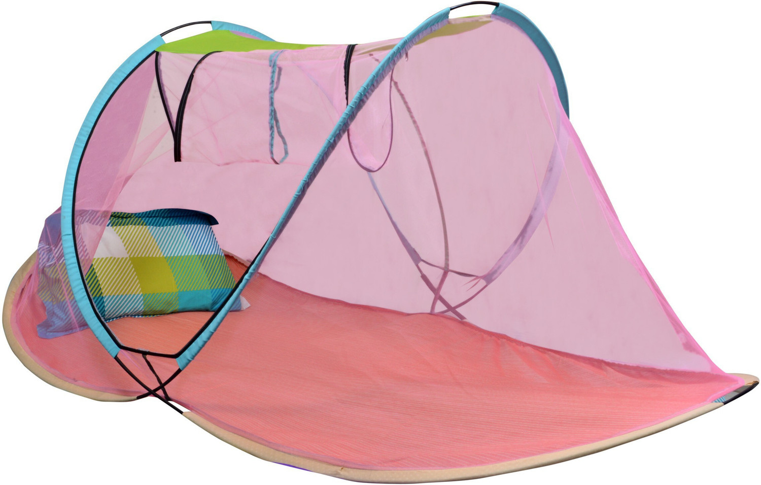 Image of AmazingHind Double Bed Mosquito Net 6.5Ft X 6.5Ft X 4.5Ft Machhardani New Model Polyester Washable Adults Mosquito Net (White, Tent)