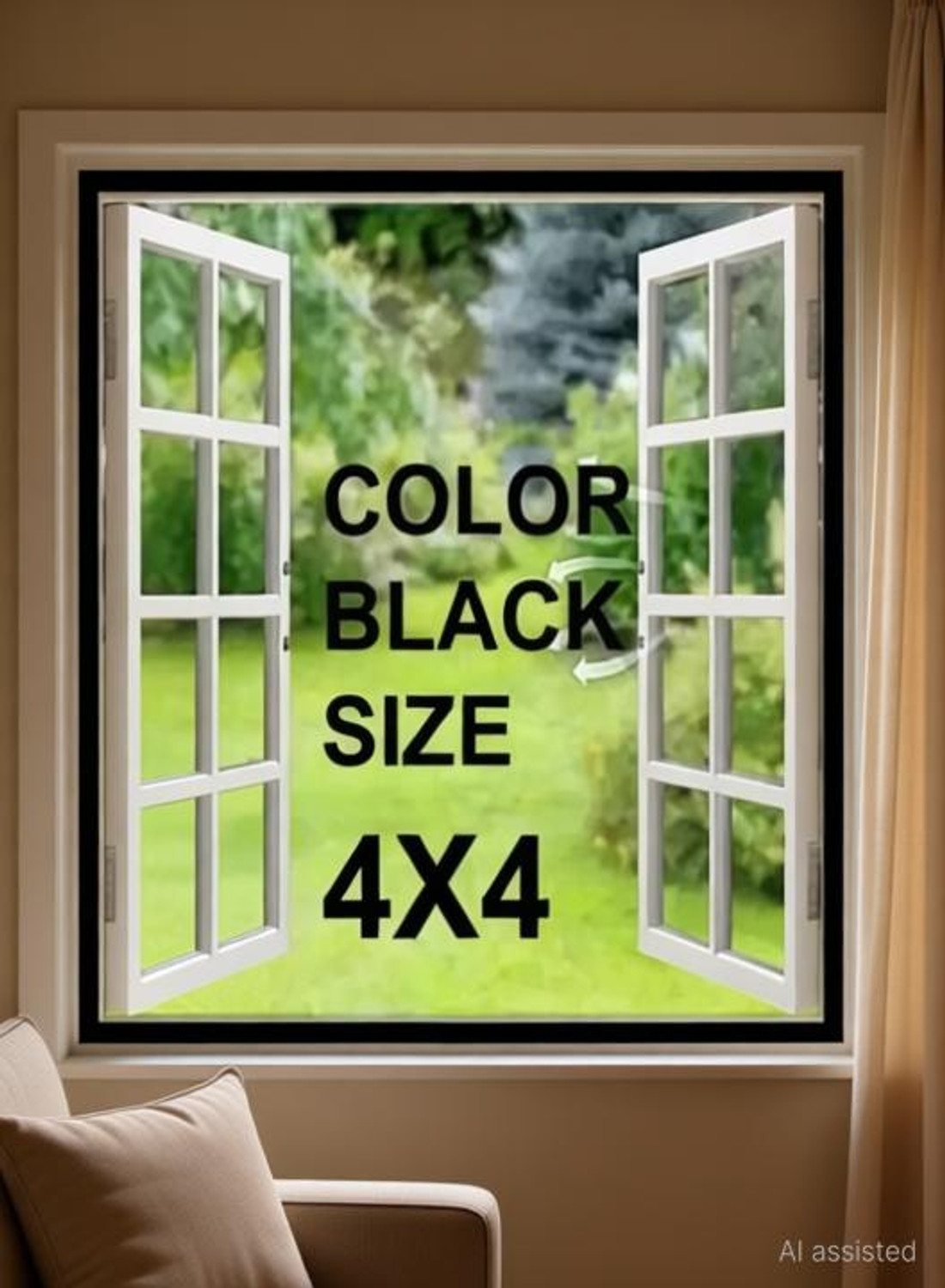 Image of SAFE HAVEN 3x4 Ft White Mosquito Net for Window | Polyester Washable Window Mosquito Net HDPE - High Density Poly Ethylene Washable Adults Mosquito Net (WHITE 3X4 FT, Frame Hung)