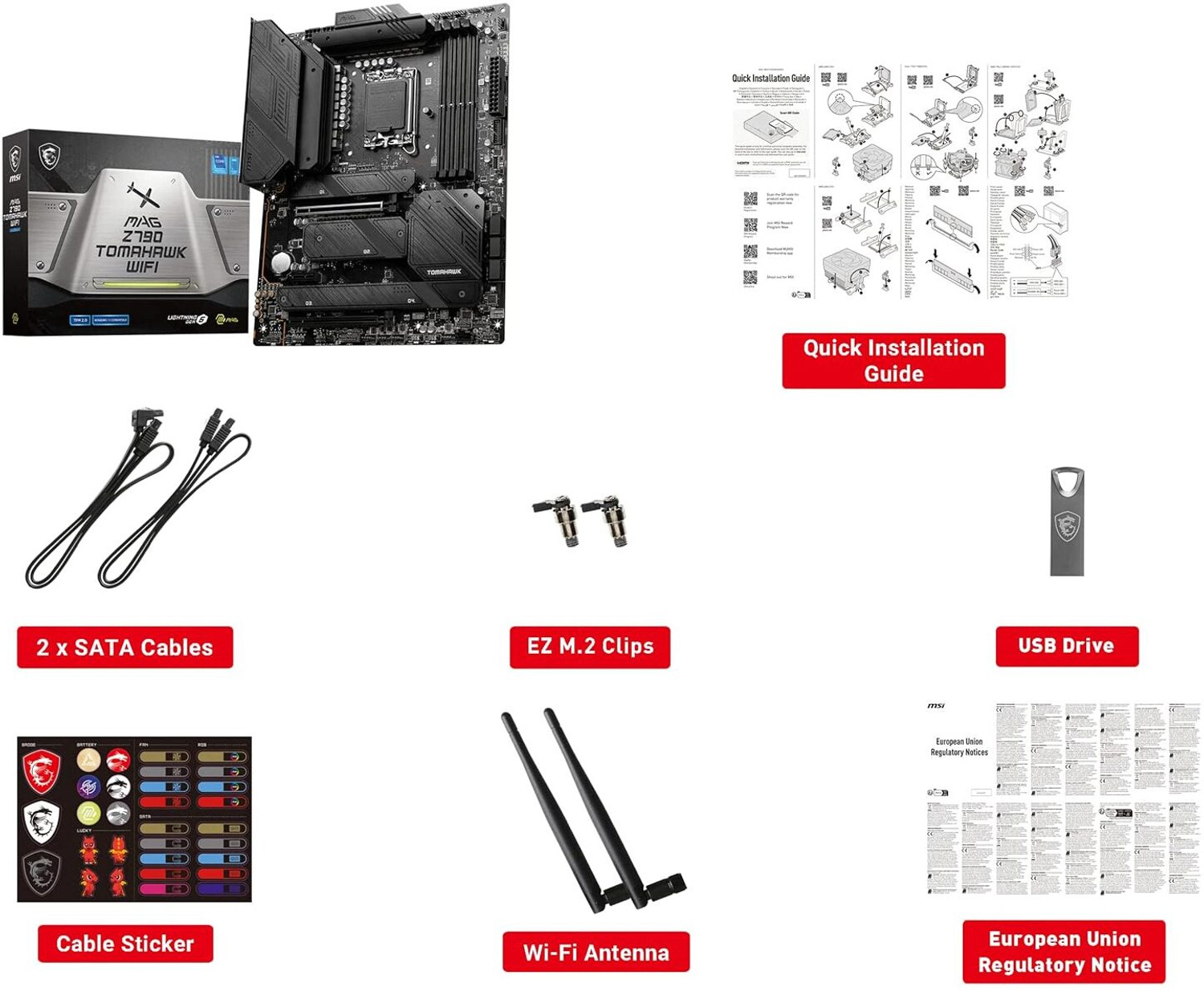 Image of MSI MAG Z790 TOMAHAWK WIFI LGA 1700Socket ATX Intel Z790 Chipset DDR5 Motherboard for Desktop