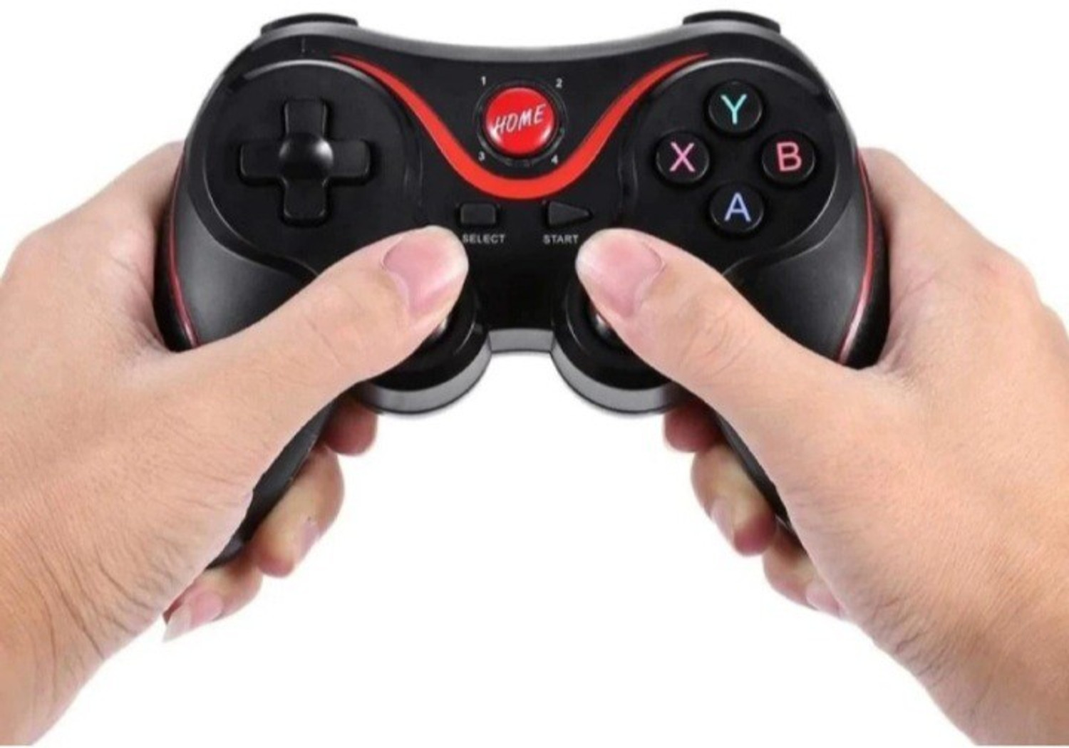 Image of Frontech Wired Type-C Gaming Controller |Dual Vibration Motors | RGB Light (GP-0001) USB Gamepad (Black, For Windows 10, PS3, Android)