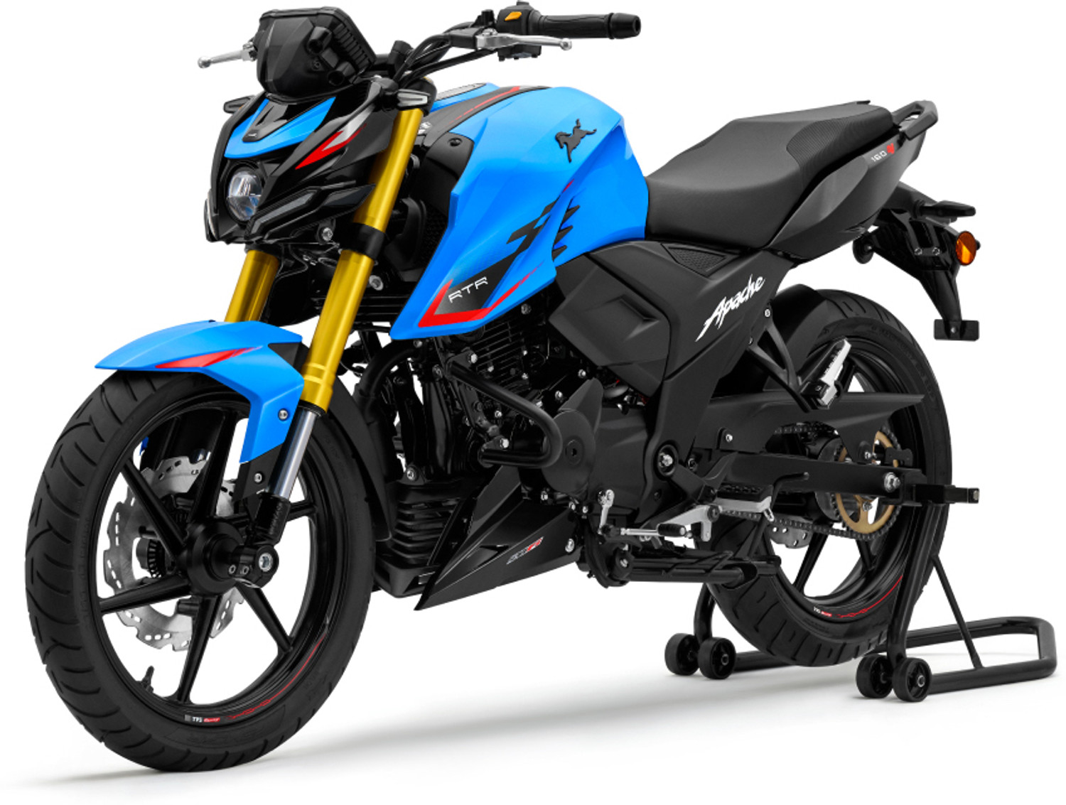 Image of TVS Apache RTR 160 4V (TFT) Booking for Ex-Showroom Price (Marine Blue)