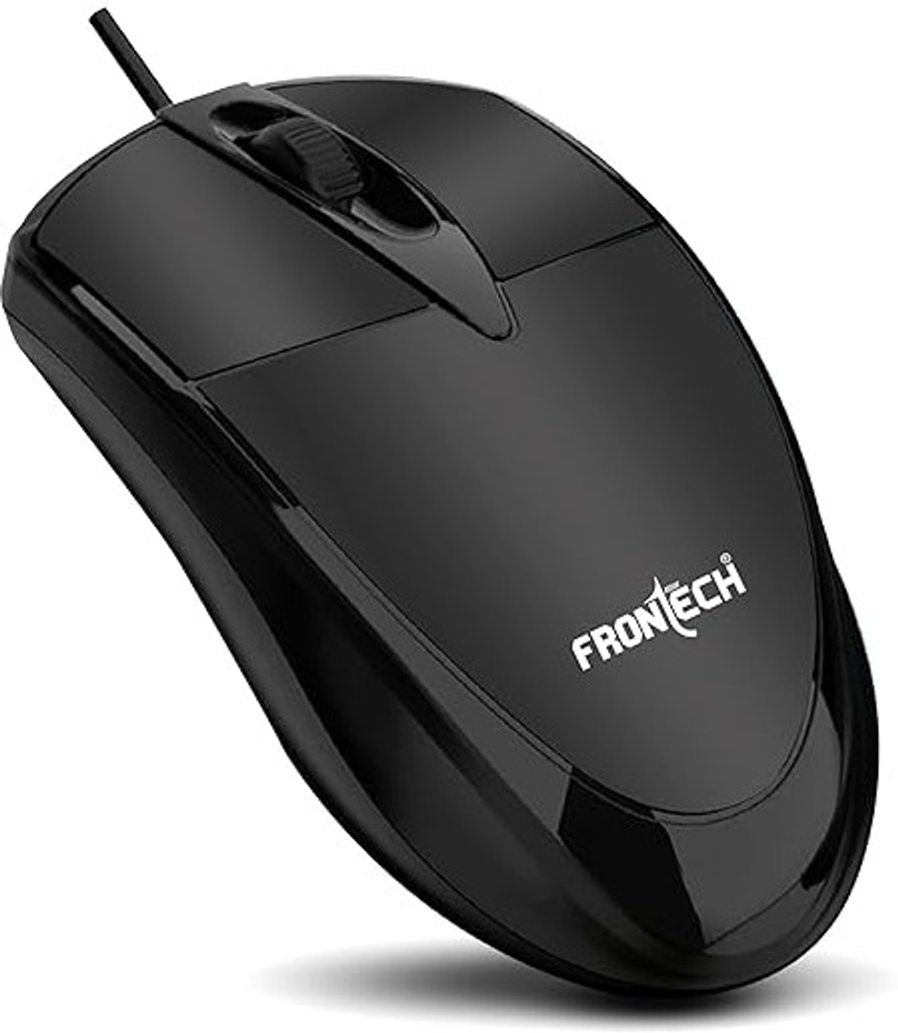 Image of Frontech Wired USB Mouse | 3 Handy Buttons | Scroll Wheel 1200 DPI | MS-0103 Wired Ambidextrous Optical Mouse (USB 2.0, Grey)