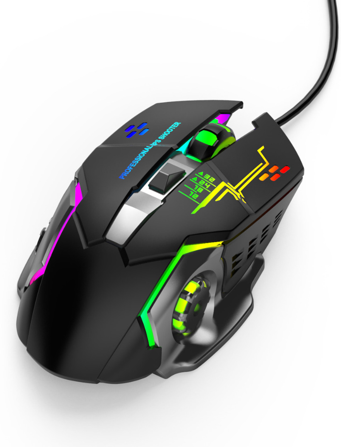 Image of Frontech Wired USB Mouse | 3 Handy Buttons | Scroll Wheel 1200 DPI | MS-0103 Wired Ambidextrous Optical Mouse (USB 2.0, Grey)