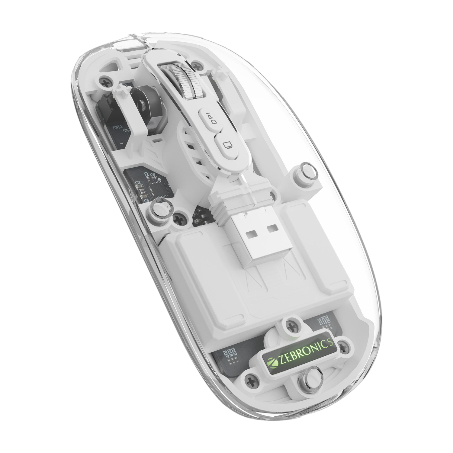 Image of Arctic Fox 2.4 Ambidextrous Optical Mouse (Bluetooth, Type C, 2.4GHz Wireless, Transferrnt)
