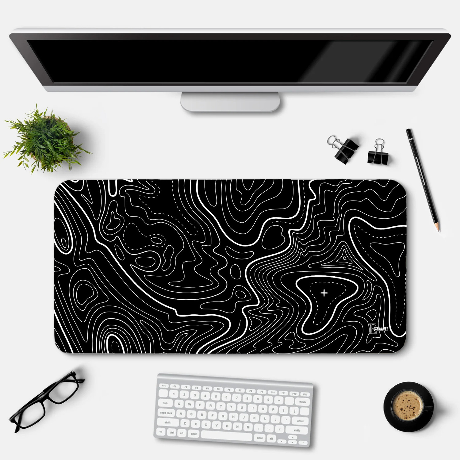 Eshaaver Topographic Pattern Mouse Pad, Large - Image 1