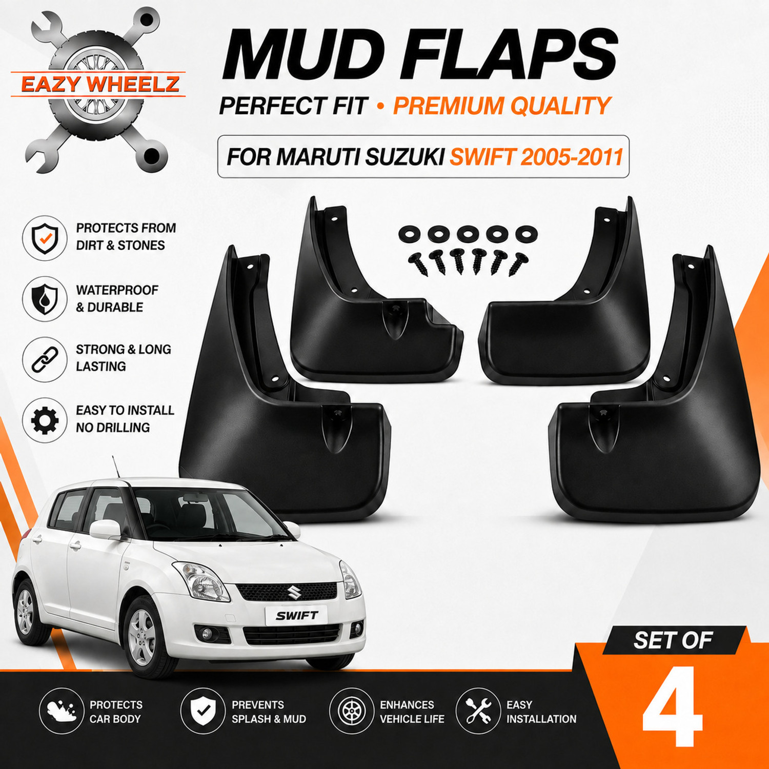 Eazy wheelz Mud Guards for Maruti - Image 1