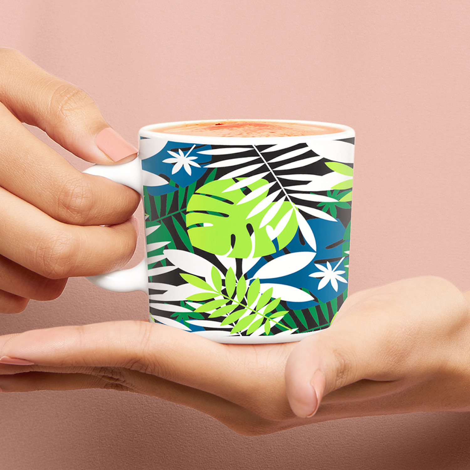 Image of Larah by Borosil Forest Tea /Coffees, Bone Ash Free Crockery Set Ideal For Daily Use & Gifting Opalware Coffee Mug (180 ml, Pack of 6)