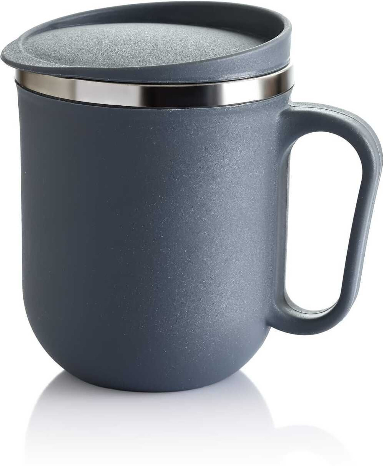 Image of Auriva Unbreakable Double Wall with Handle & Lid, Keeps Beverages Hot & Cold Stainless Steel Coffee Mug (300 ml, Pack of 2)