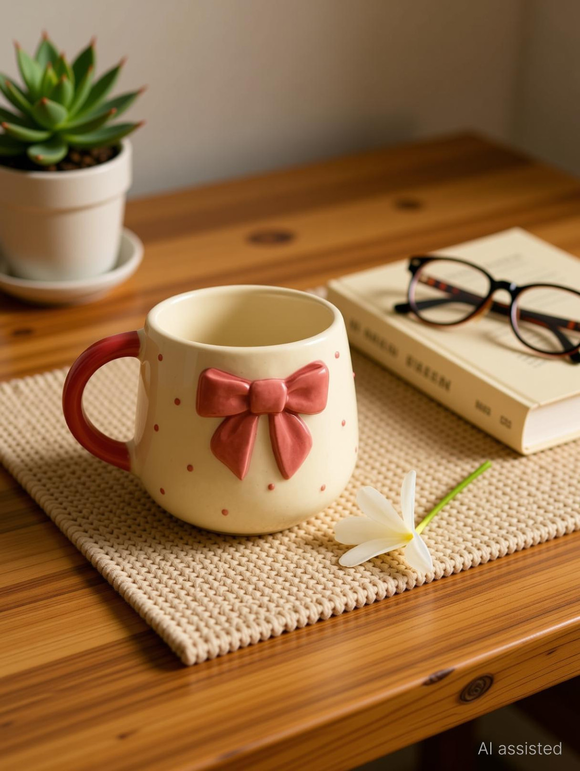 ABC 3D Bow Ceramic Coffee Mug - Image 6
