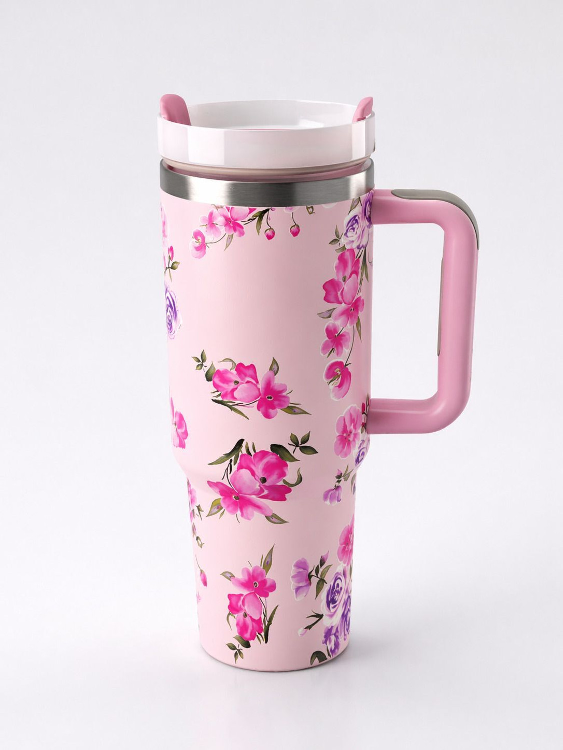 Image of luxoramarts Double Insulated Hot & Cold Drink Leakproof with Handle & Reusable Straw Sipper Stainless Steel Tumbler (1200 ml)