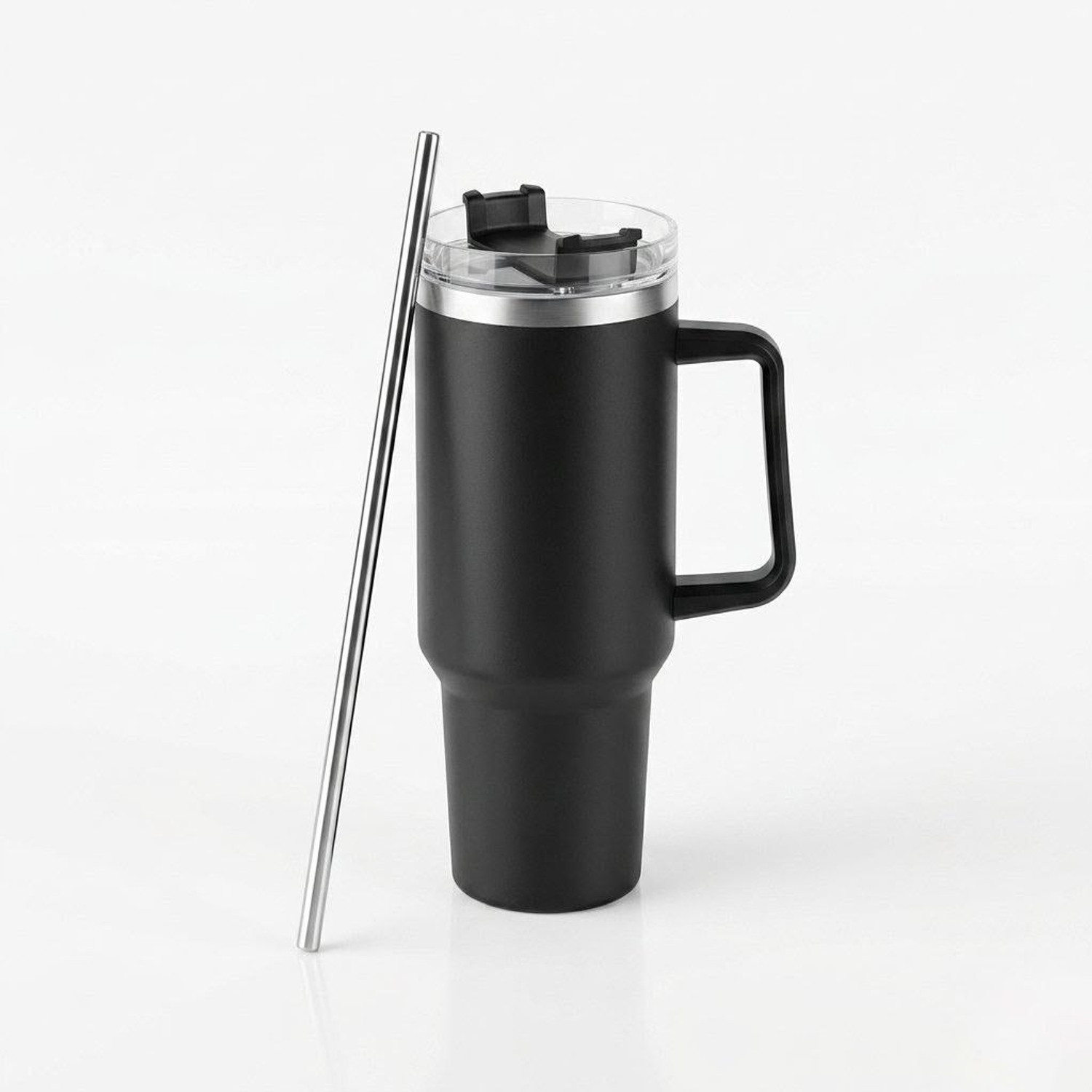 Image of Future shop Stainless Steel Insulated Travel Tumbler with Handle, Straw & Leak-Resistant Lid Stainless Steel Tumbler (1200 ml)