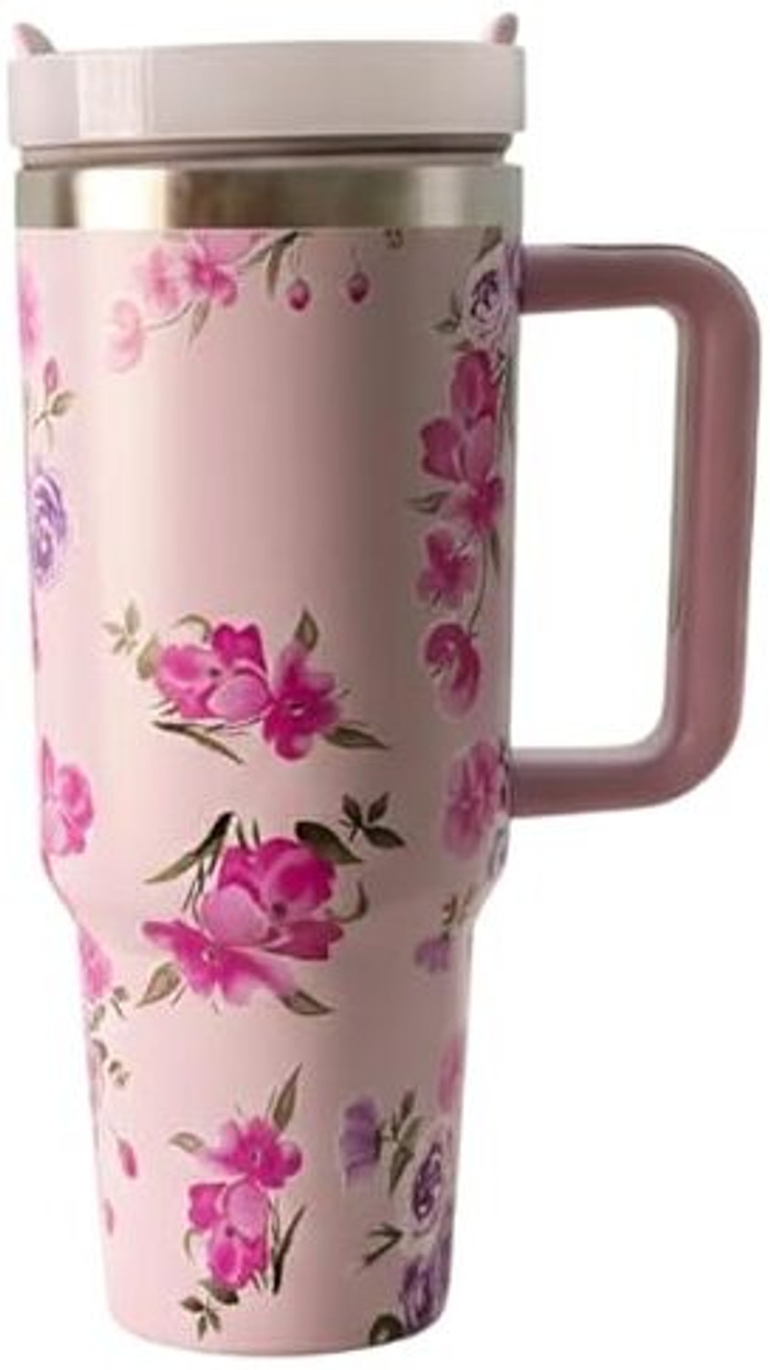 Image of luxoramarts Double Insulated Hot & Cold Drink Leakproof with Handle & Reusable Straw Sipper Stainless Steel Tumbler (1200 ml)
