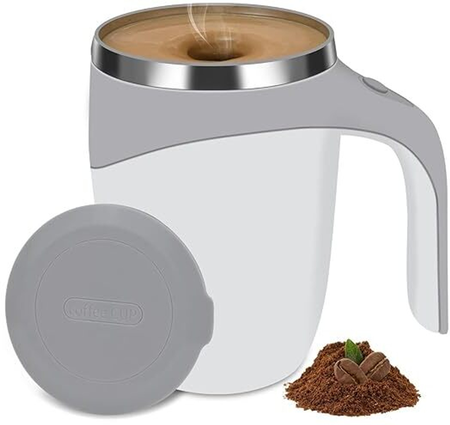 Image of Cartavya Luxury Magnetic Self-Stirring Travel Cup, For Coffee, Tea, Chocolate & More Stainless Steel Coffee Mug (380 ml)