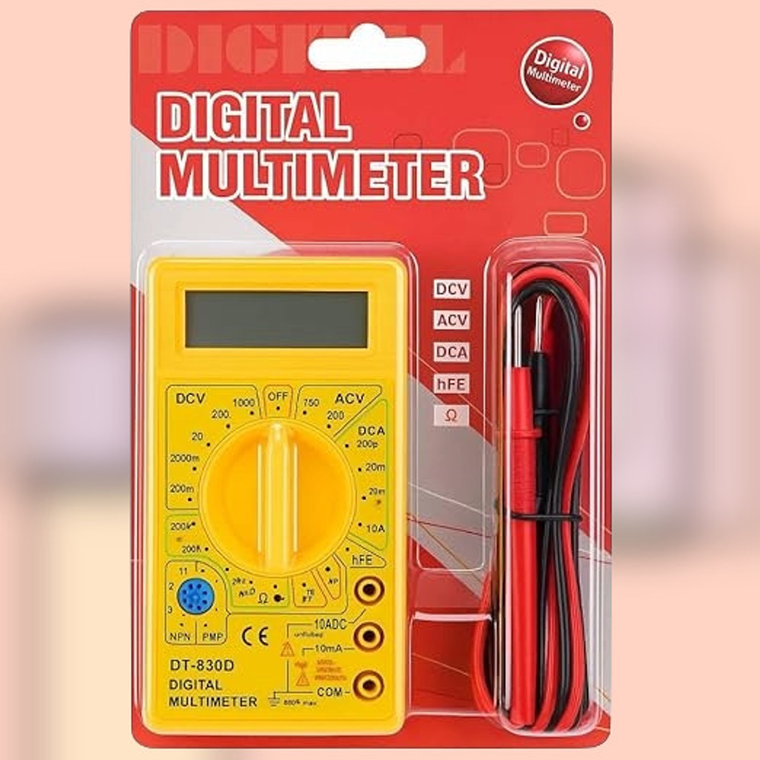 Image of AMICIKART Mastech MAS830L Digital Pocket Multimeter Digital Multimeter (Green 2000 Counts)