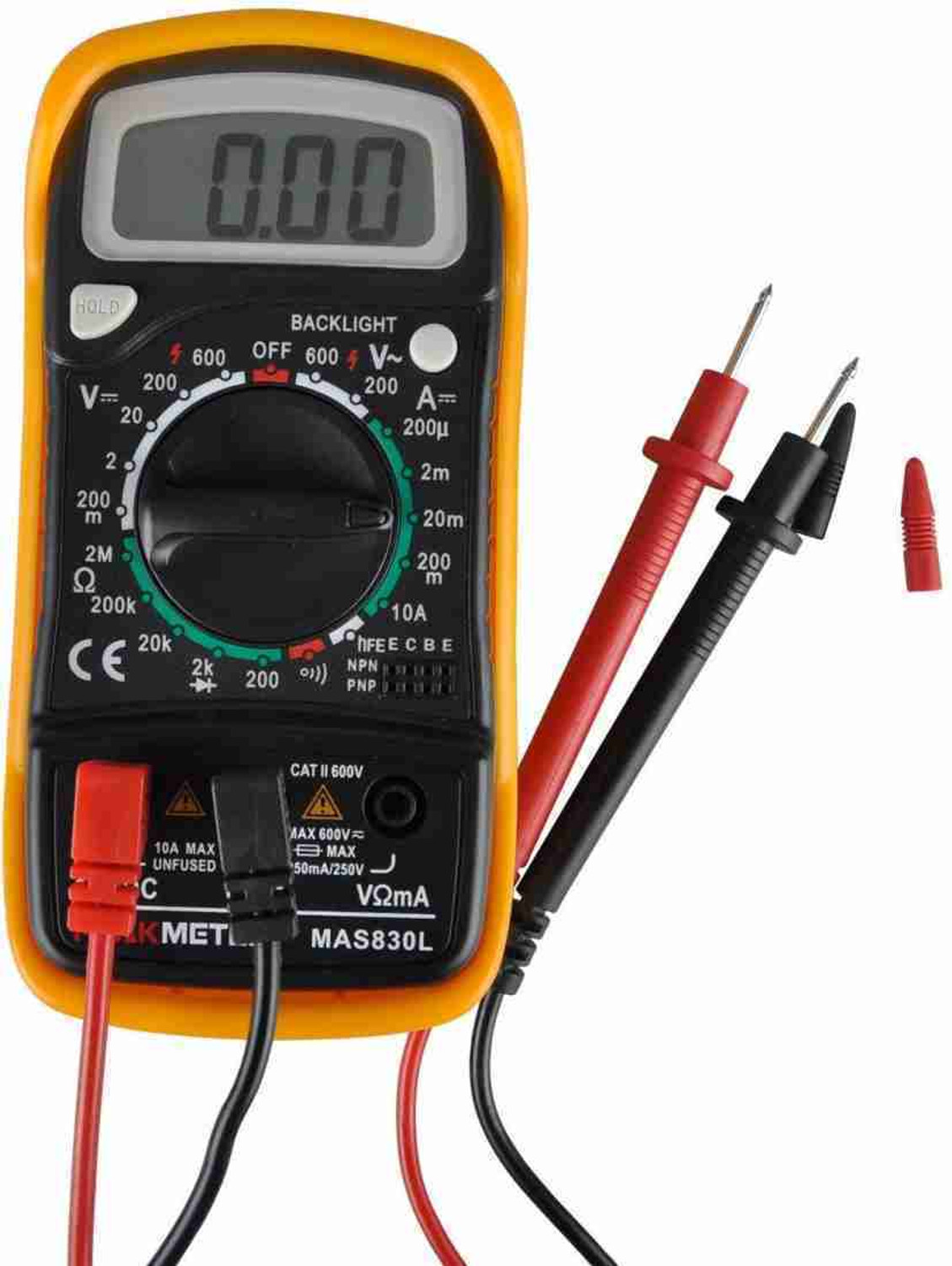 Image of AKT UNITY MAS830L Digital Multimeter (Orange 2000 Counts)