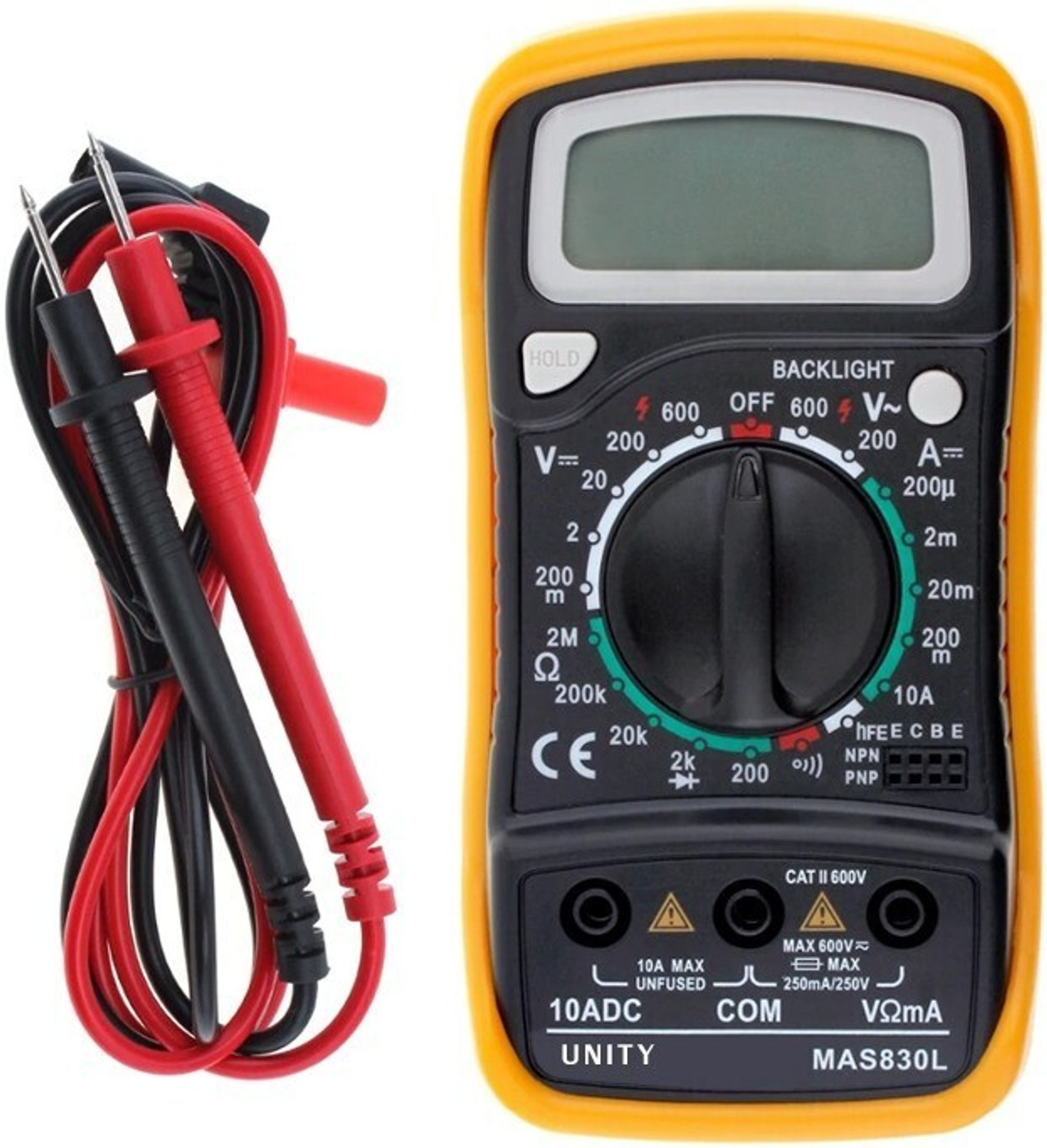 Image of AKT UNITY MAS830L Digital Multimeter (Orange 2000 Counts)