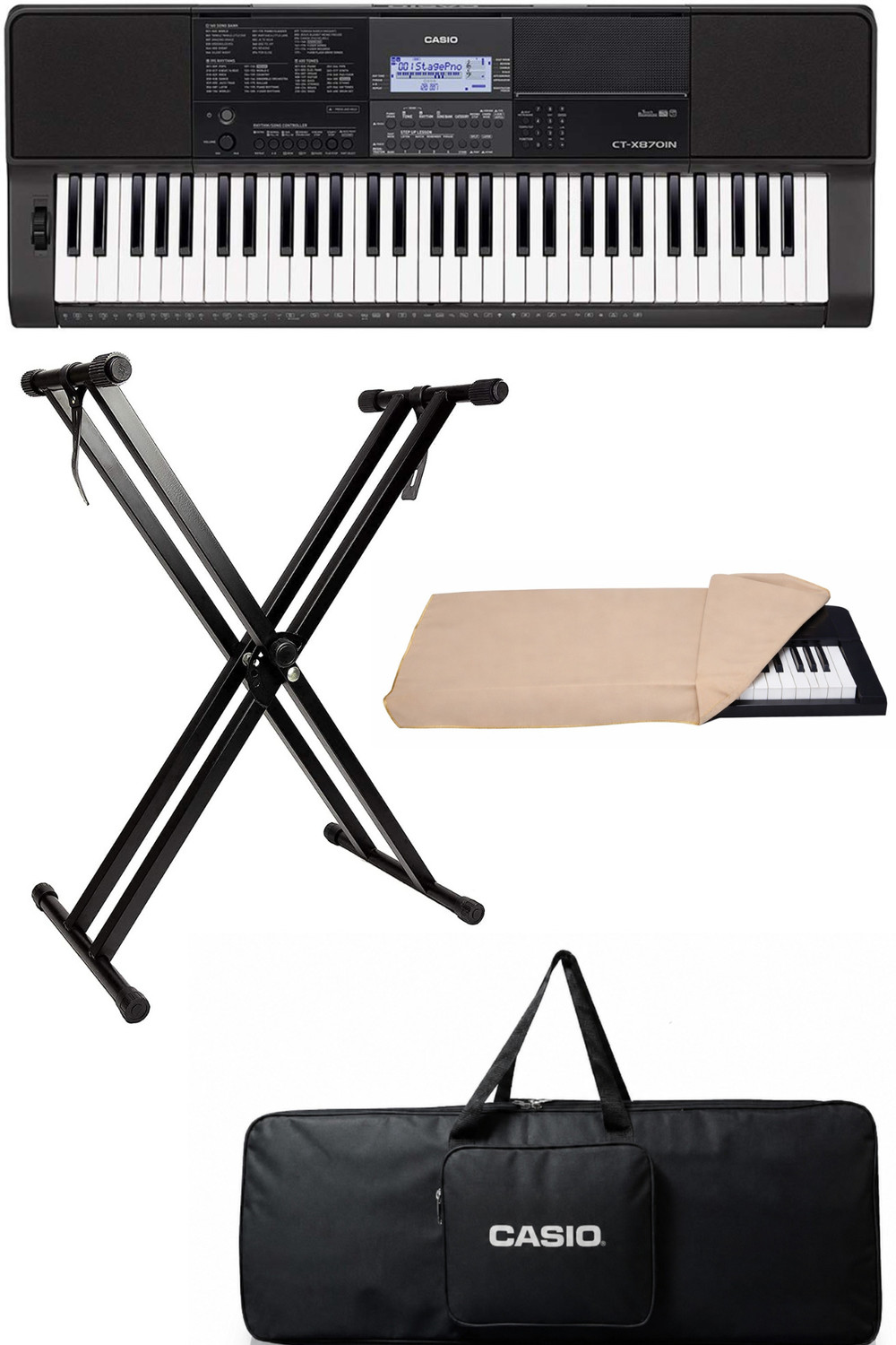 Image of intern 61 Keys Portable Piano Keyboard with Microphone and Power Adapter With Bag INT-KB Digital Portable Keyboard (61 Keys)