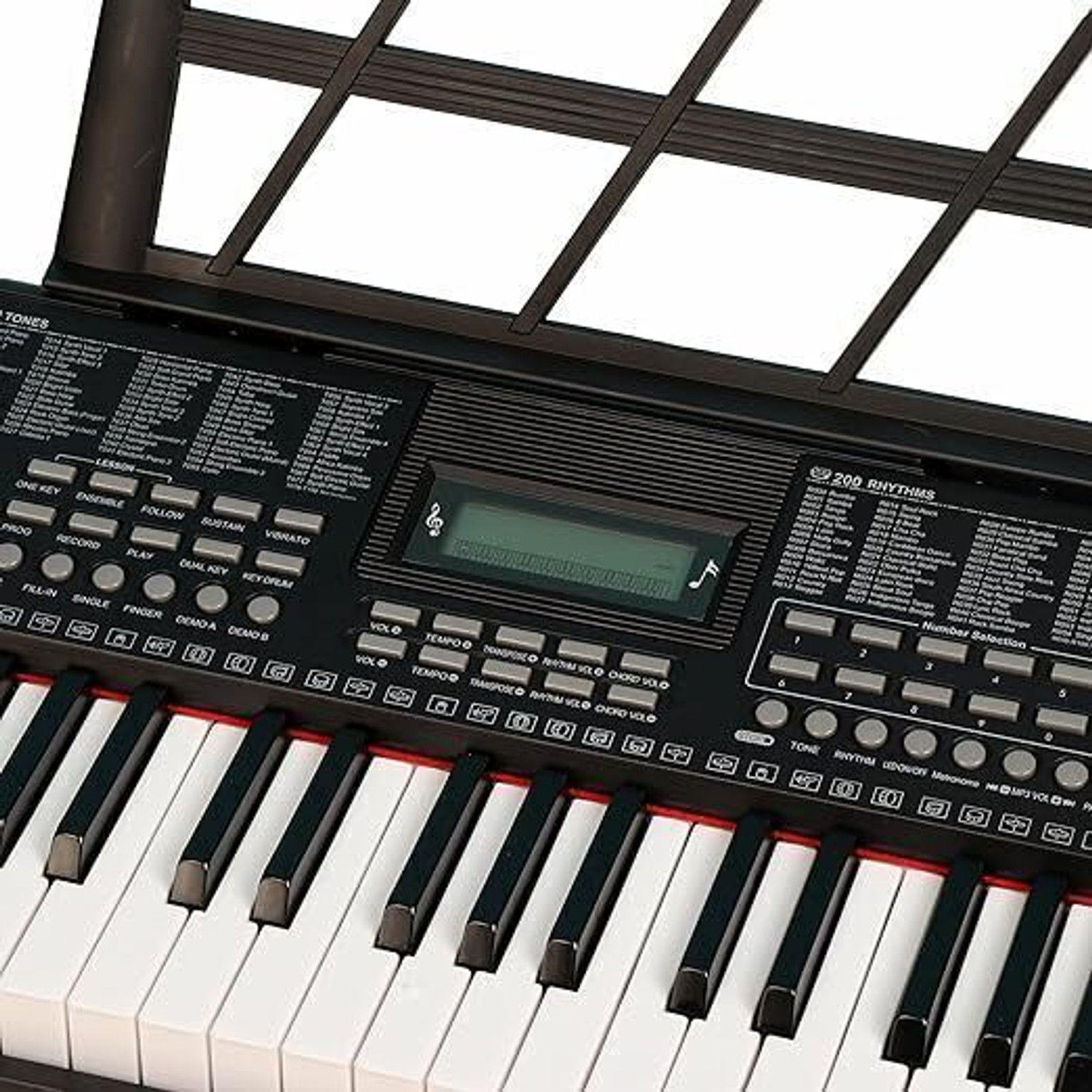 Image of intern 61 Keys Portable Piano Keyboard with Microphone and Power Adapter With Bag INT-KB Digital Portable Keyboard (61 Keys)