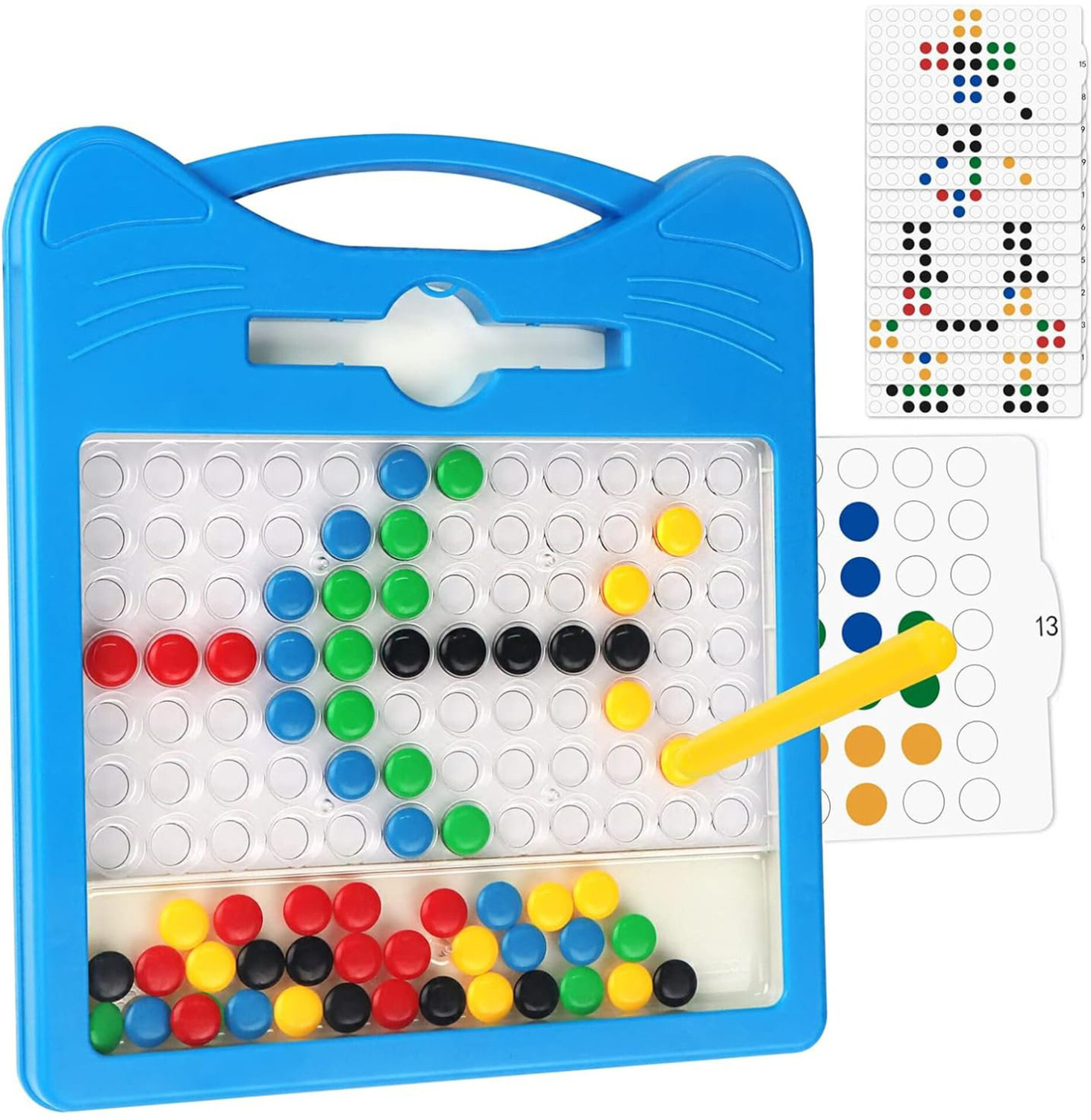 Image of RAINBOW RIDERS MAGNETIC DRAWING BOARD-BLUE (Blue)