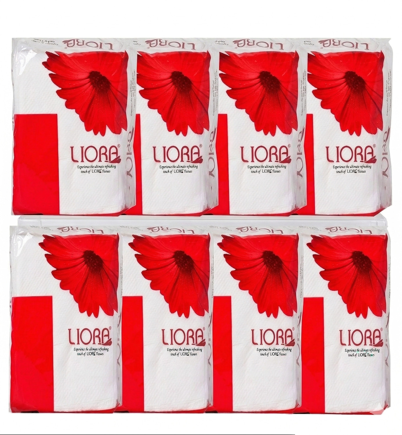 Image of Liora Ultra-Soft Premium Tissue Paper Napkins | 1 Ply | 100 Pulls | Pack Of 1 | White Paper Napkins