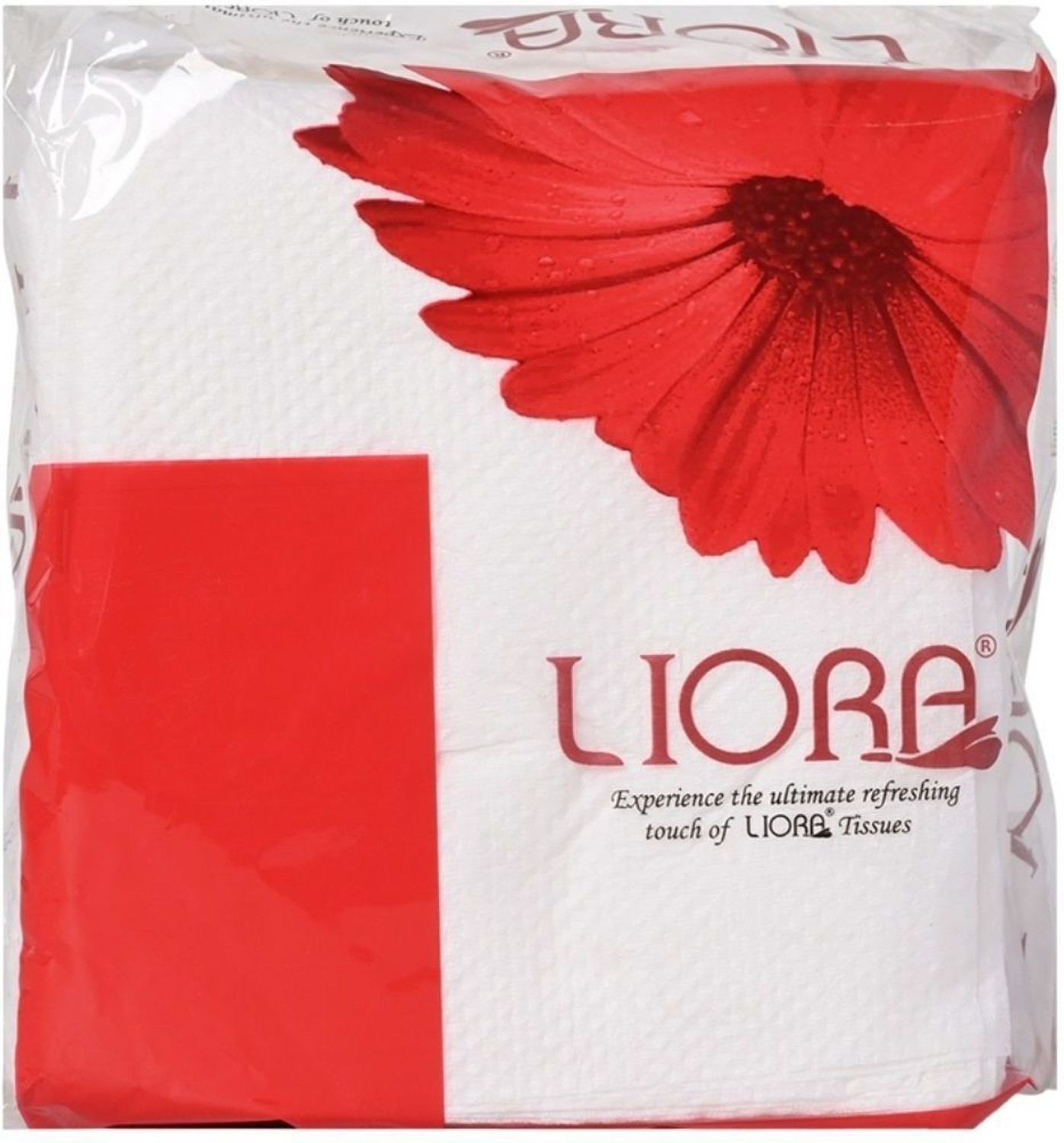 Image of Liora Ultra-Soft Premium Tissue Paper Napkins | 1 Ply | 100 Pulls | Pack Of 1 | White Paper Napkins