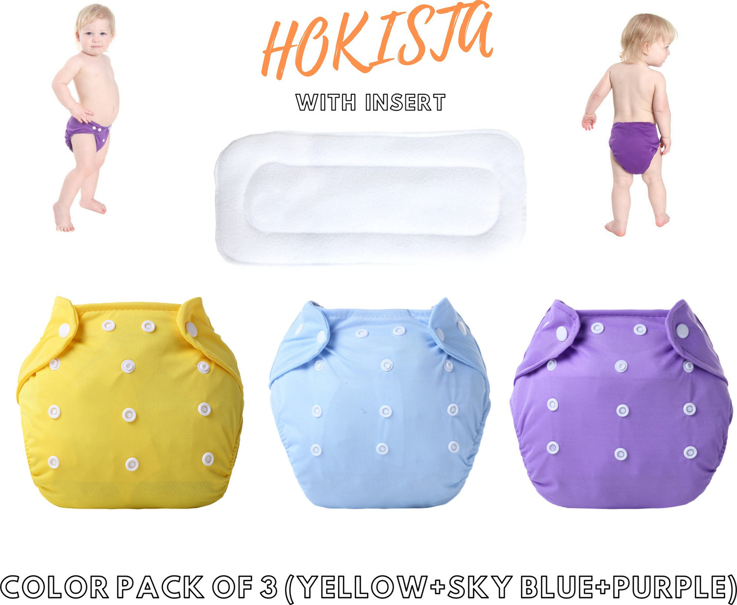 Image of Da Anushi Kids PVC Diaper Joker Plastic Panty Baby Nappy Panty Training Pants with Inner absorbable Cloth & Outer Plastic Reusable & Waterproof pants, plastic panties, diaper covers, nappy covers, nappy wraps, wraps or pilchers(3-6 Months)