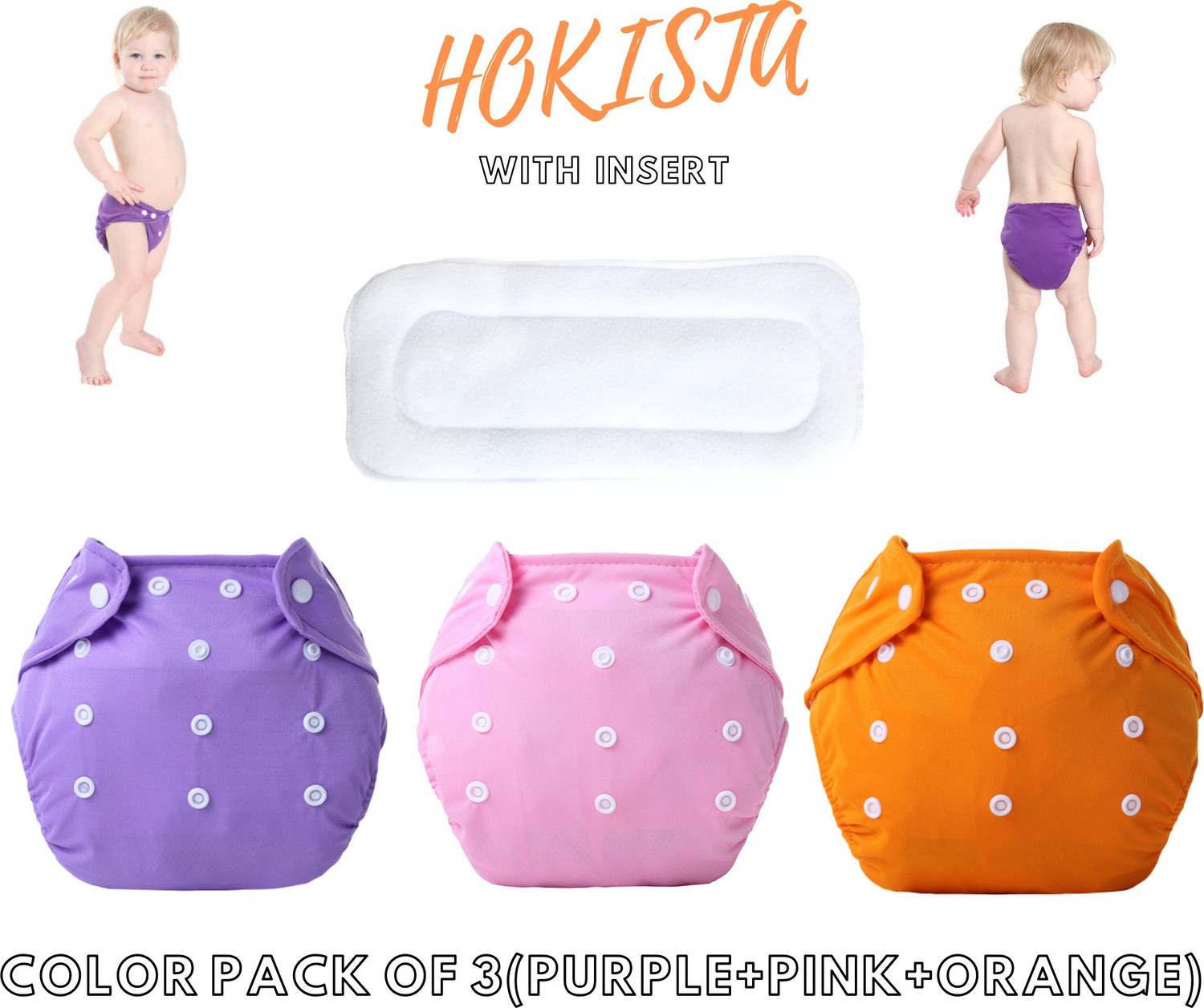 Image of Da Anushi Kids PVC Diaper Joker Plastic Panty Baby Nappy Panty Training Pants with Inner absorbable Cloth & Outer Plastic Reusable & Waterproof pants, plastic panties, diaper covers, nappy covers, nappy wraps, wraps or pilchers(3-6 Months)