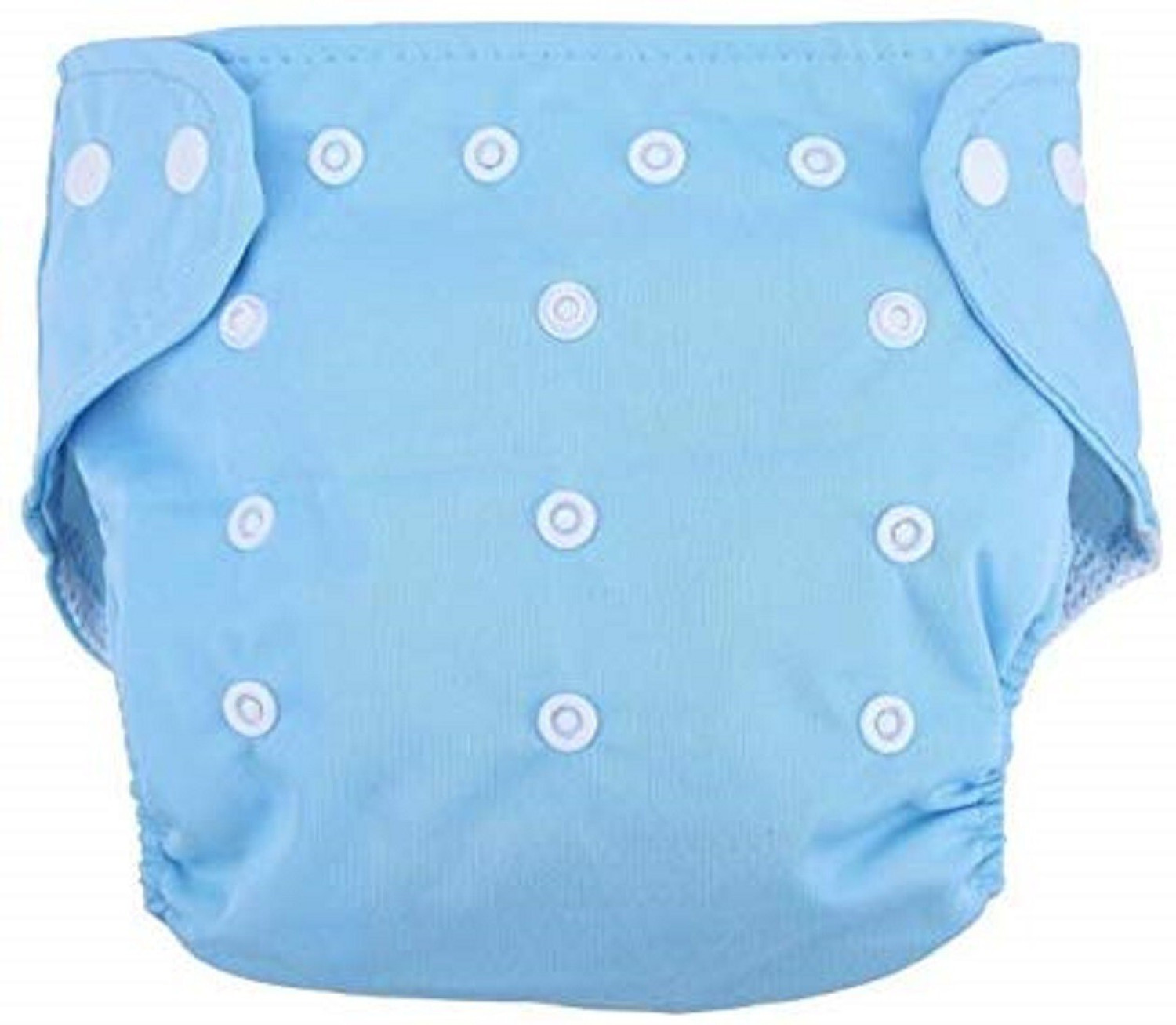 Image of TINNY TOTS Pack of 6 Pocket Button Style Baby Reusable Cloth Diaper Nappies (Without Inserts) Washable Quick-Dry Adjustable All-In-One Diapers Wetfree For New Borns /Toddlers /Infants /New Borns(B,P,Y,G,O) Pant Diapers - S - M (6 Pieces)