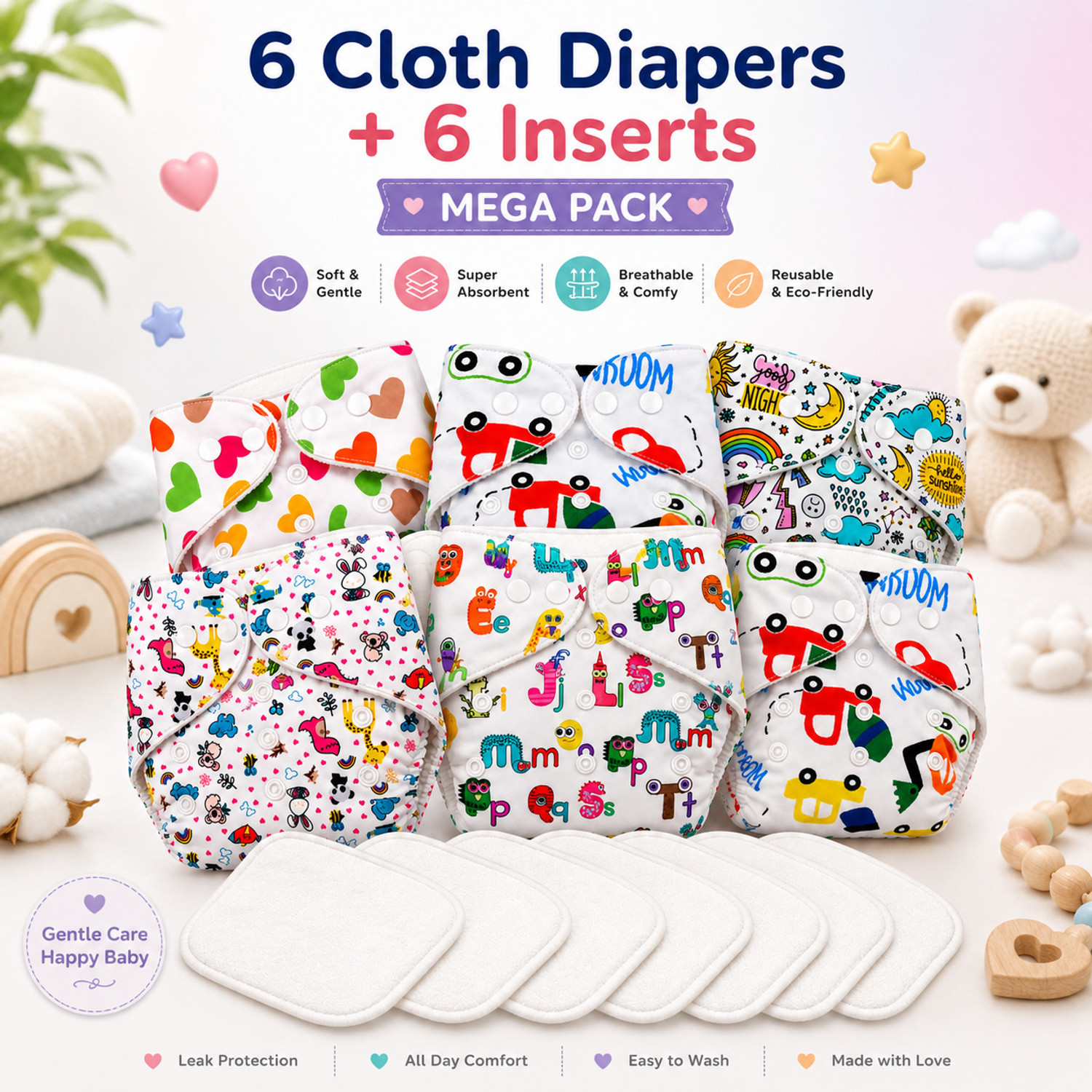 Image of Da Anushi Kids PVC Diaper Joker Plastic Panty Baby Nappy Panty Training Pants with Inner absorbable Cloth & Outer Plastic Reusable & Waterproof pants, plastic panties, diaper covers, nappy covers, nappy wraps, wraps or pilchers(3-6 Months)
