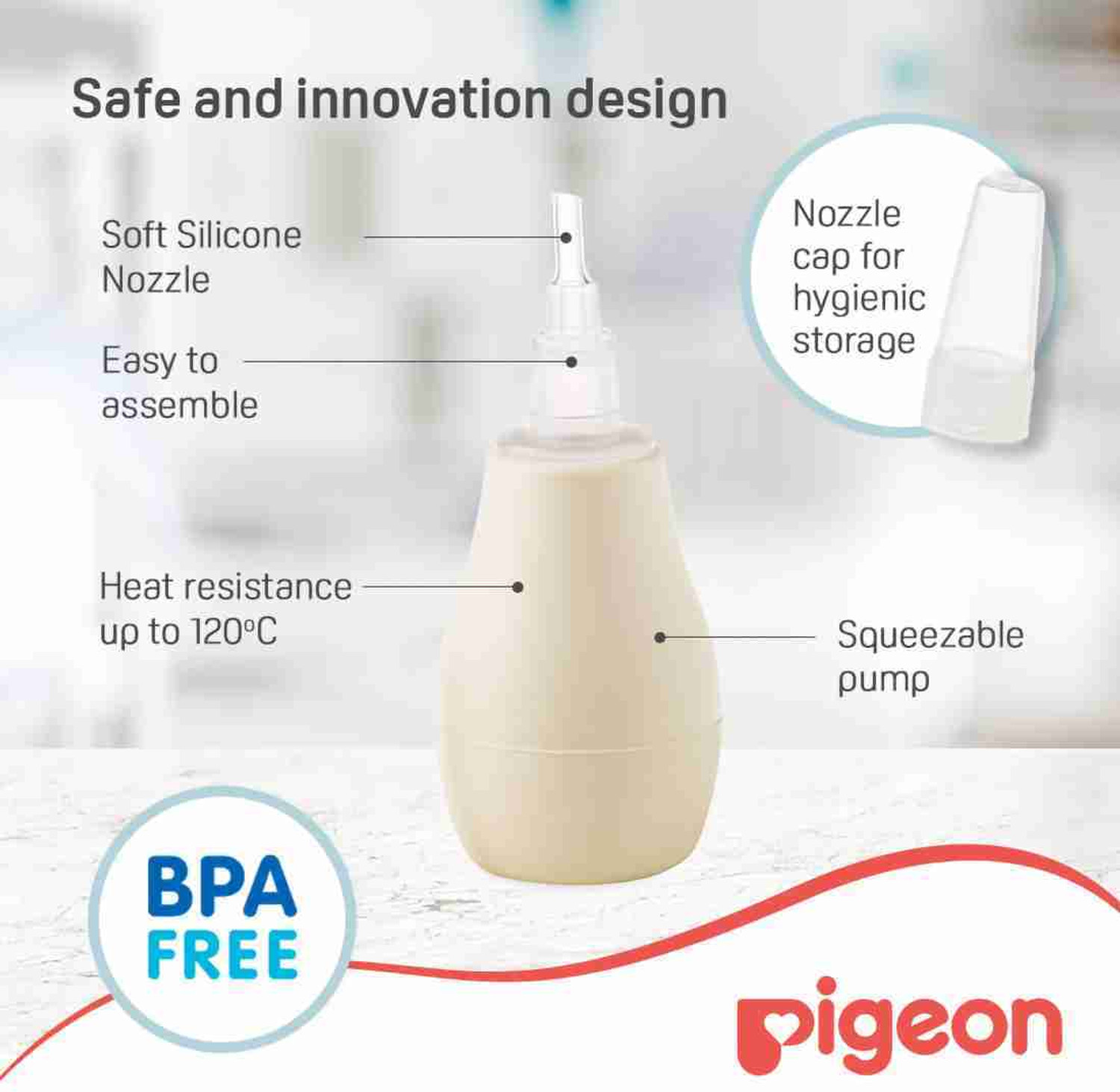 Image of Pigeon 78477 Manual Nasal Aspirator (Beige)