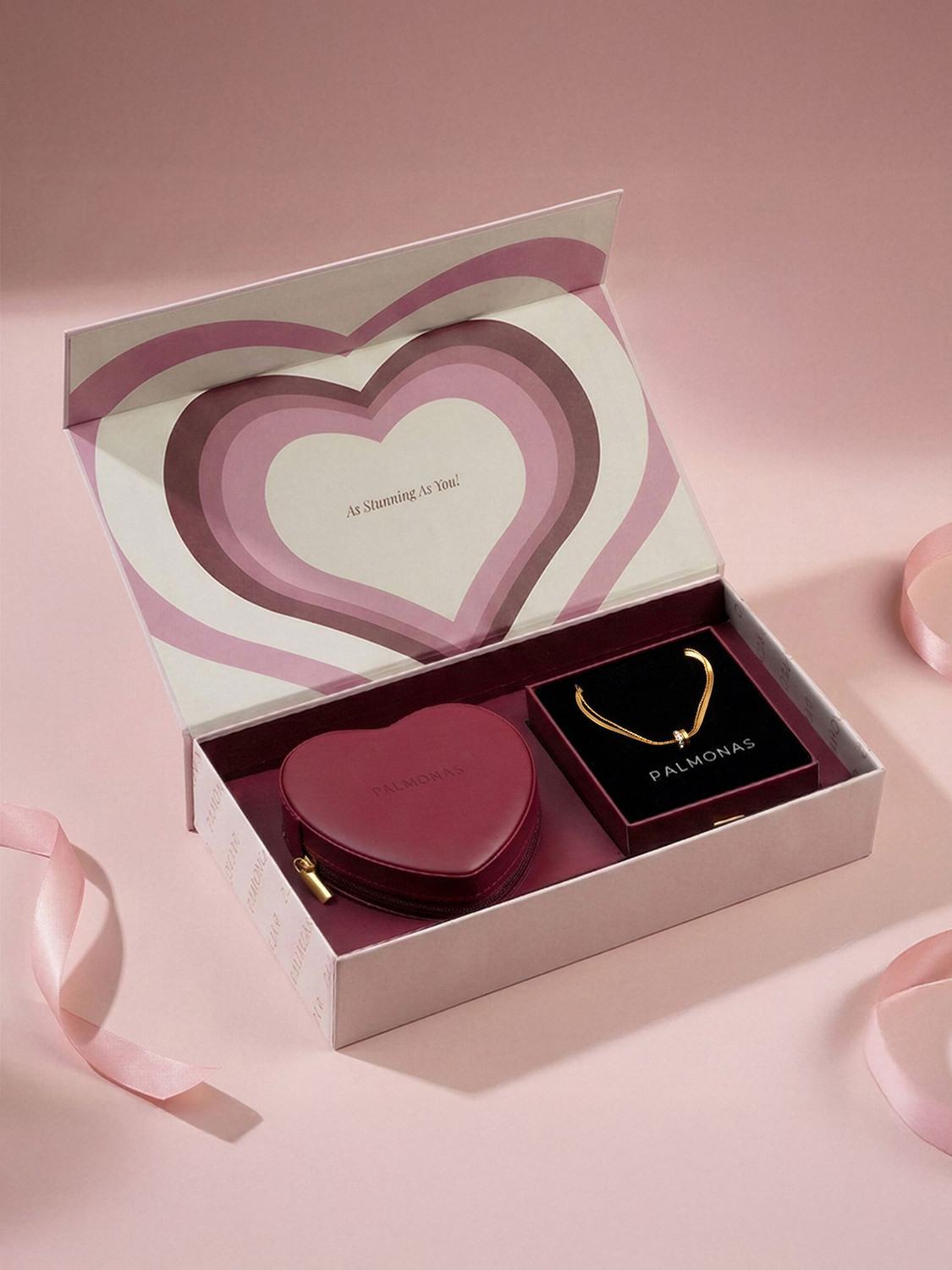 Image of SHURAAY Pink Crystal Solitaire Pendant Necklace for Women | Elegant Minimal Jewelry Crystal Gold-plated Plated Metal Necklace
