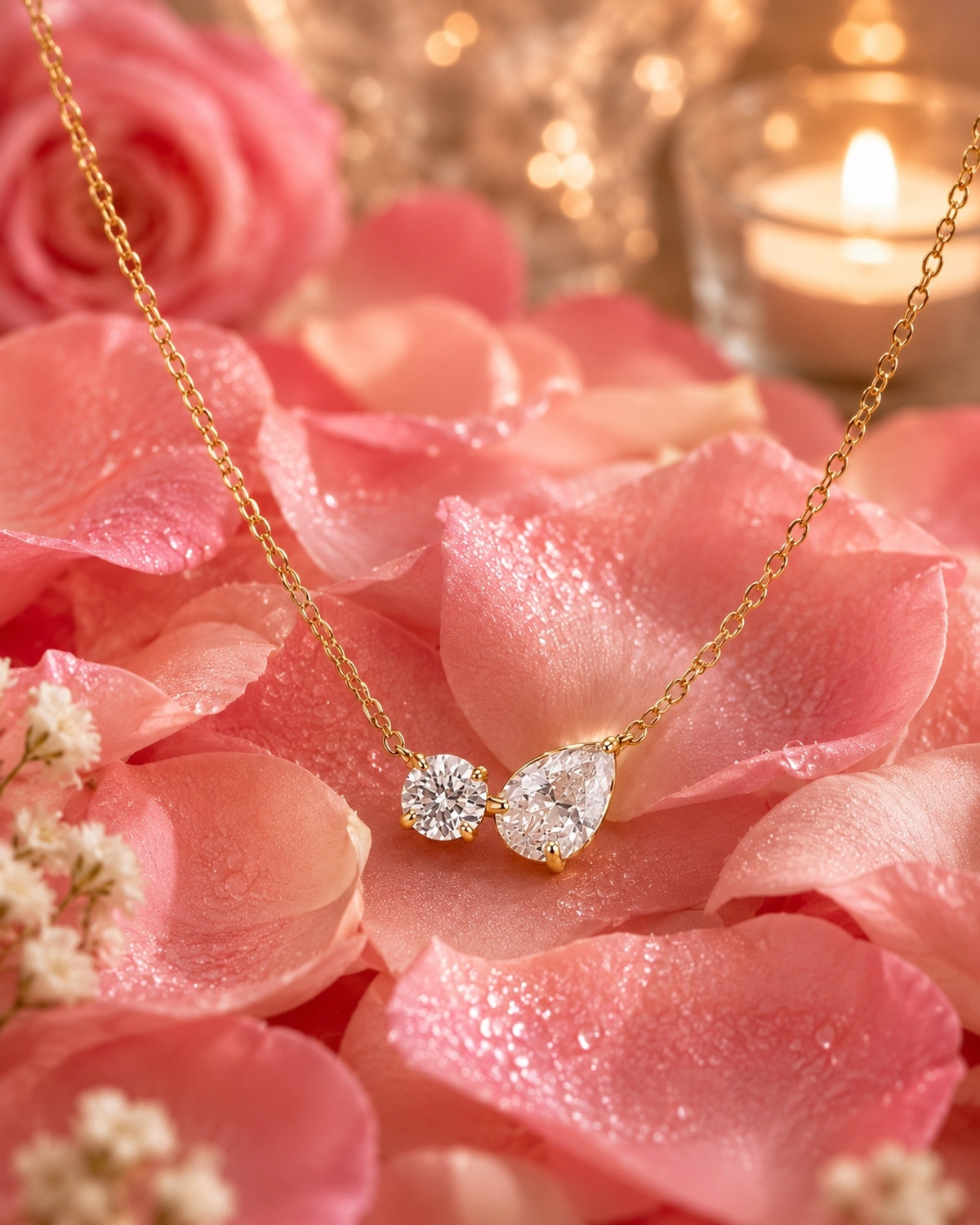 Hollywood 18K Gold Plated Chain with Cubic Zirconia - Image 1