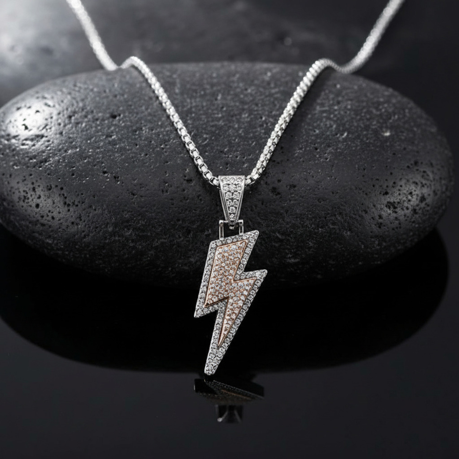 P.R.प्रिंट्स Stylish Lightning Bolt Pendant Chain - Image 6