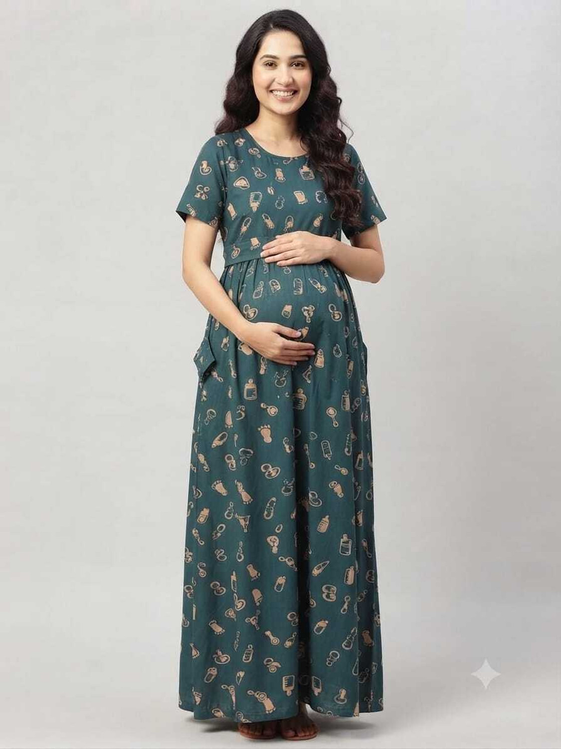 Image of Diyabeauty Women Maternity /Nursing Nighty (Multicolor)