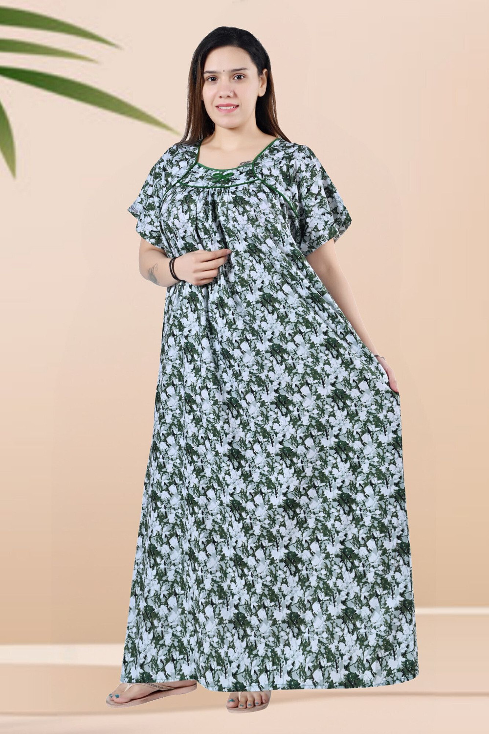 Image of Balnce Collection Women Nighty (Light Green)