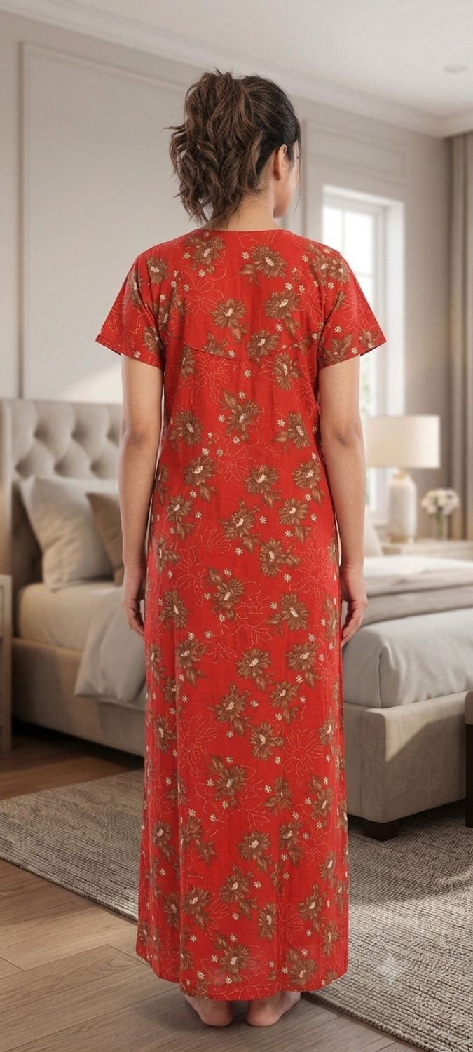 Image of Mehraj Fashion Women Nightdress (Red)