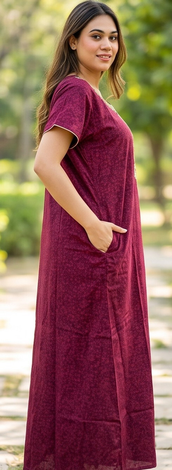 Image of RS Women Nighty (Maroon)