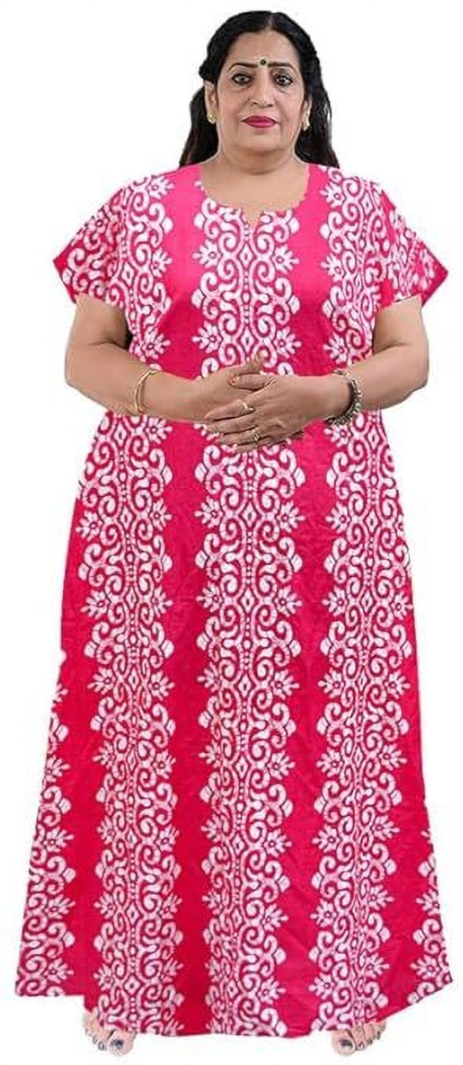 Image of Mehraj Fashion Women Nightdress (Red)