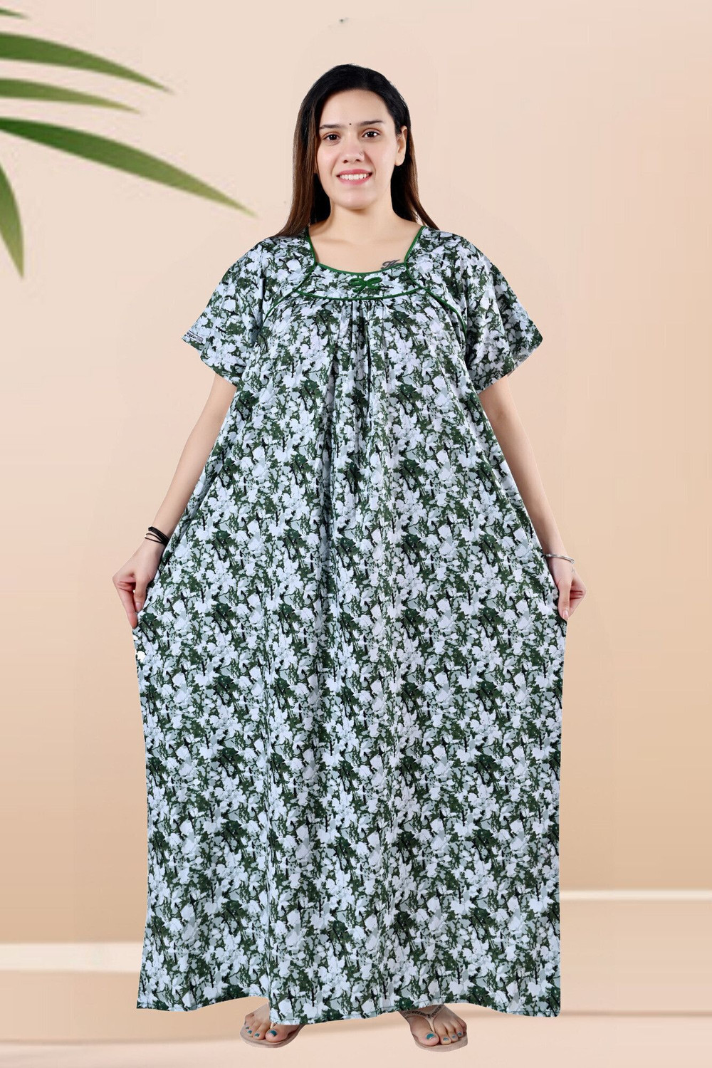Image of Balnce Collection Women Nighty (Light Green)