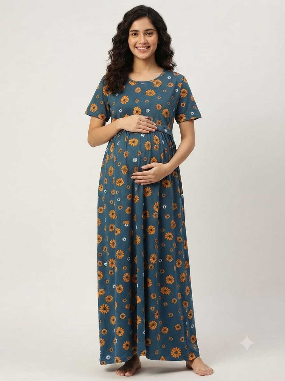Image of Diyabeauty Women Maternity /Nursing Nighty (Multicolor)