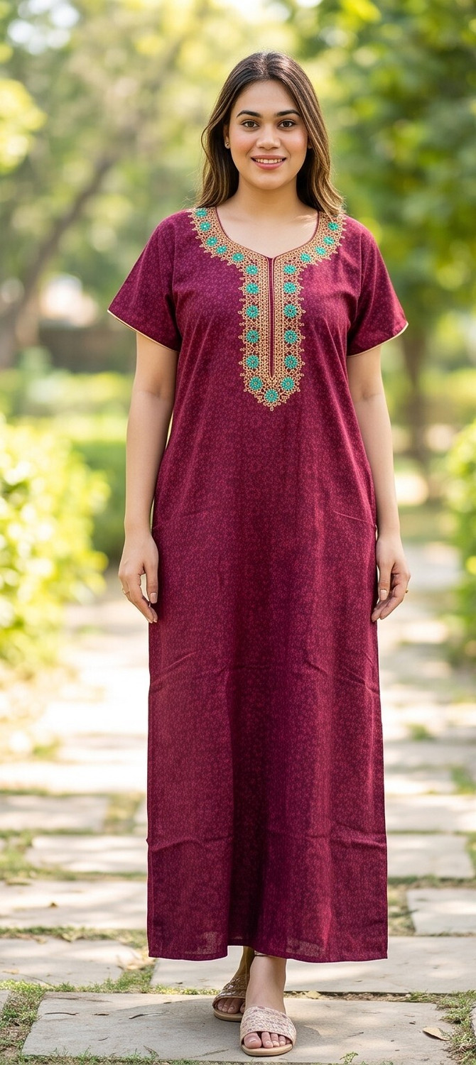 Image of RS Women Nighty (Maroon)