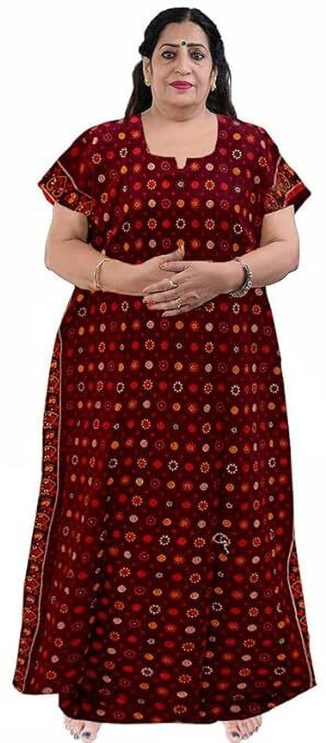 Image of Mehraj Fashion Women Nightdress (Red)