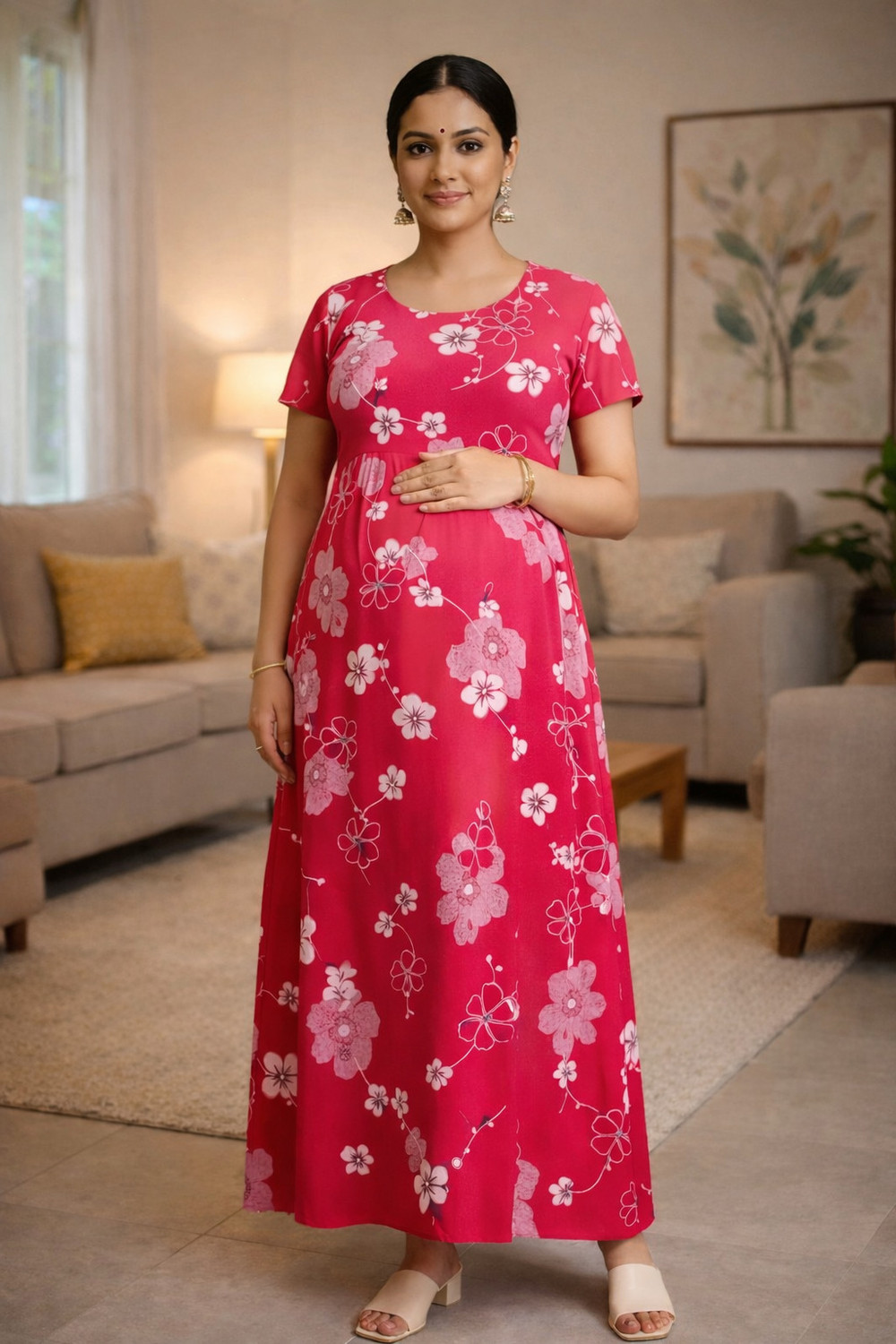 Image of Diyabeauty Women Maternity /Nursing Nighty (Multicolor)