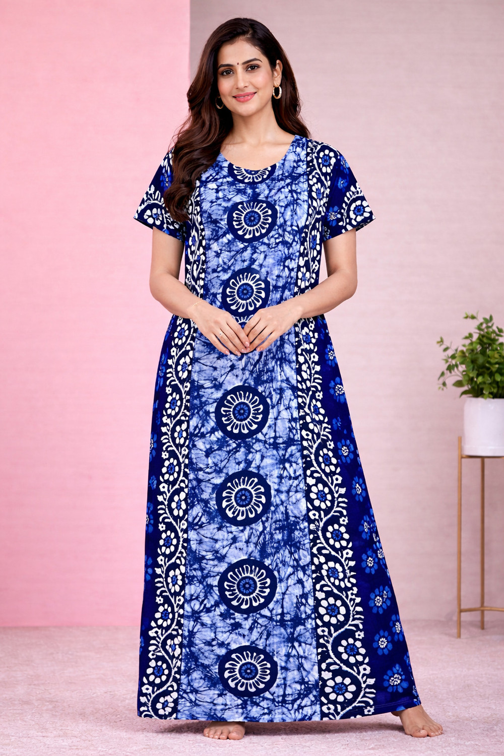 Image of HumaKart Pack of 2 Women Nighty (Multicolor)