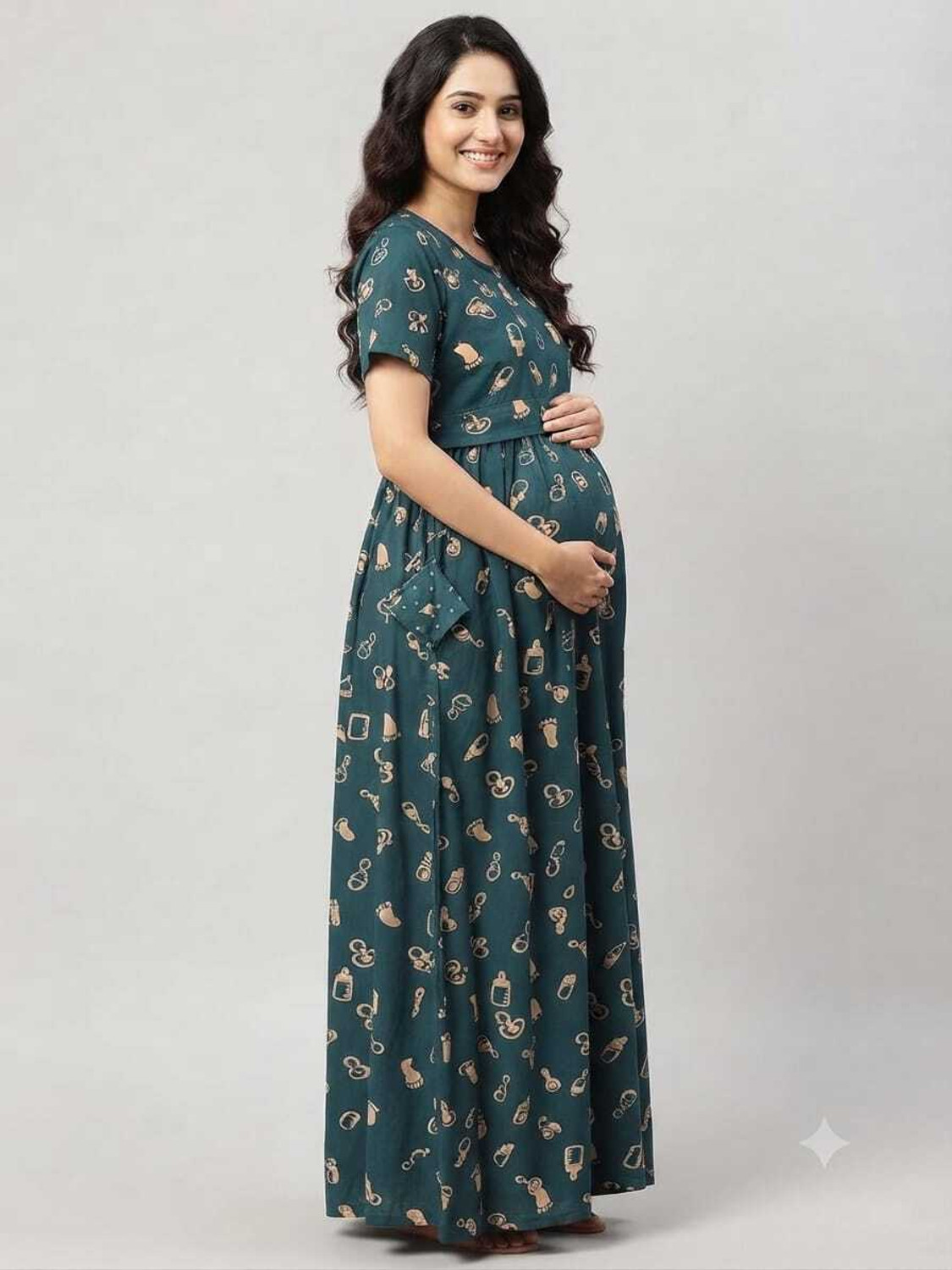 Image of Diyabeauty Women Maternity /Nursing Nighty (Multicolor)