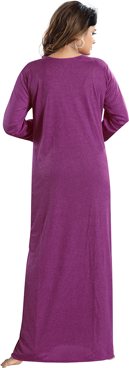 Image of Gutthi Women Maternity /Nursing Nighty (Purple)
