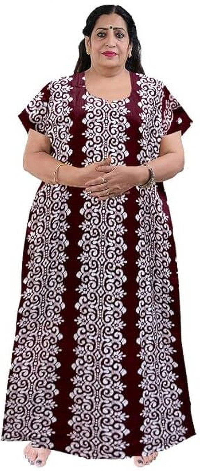 Image of Mehraj Fashion Women Nightdress (Red)