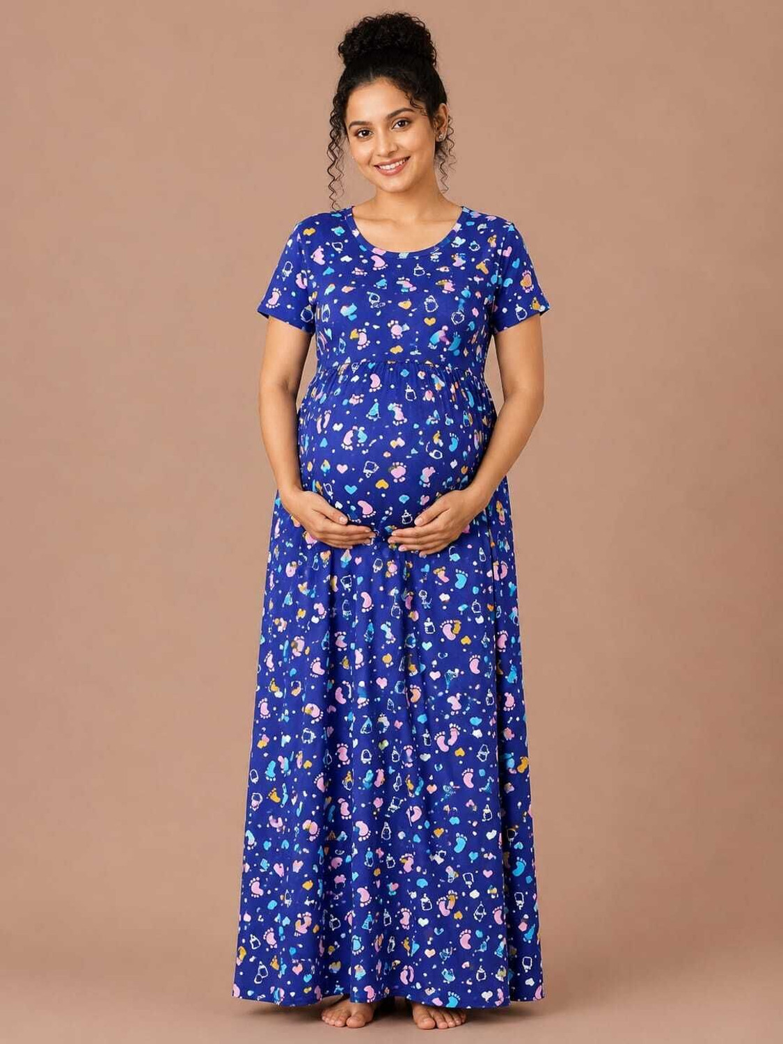 Image of Diyabeauty Women Maternity /Nursing Nighty (Multicolor)