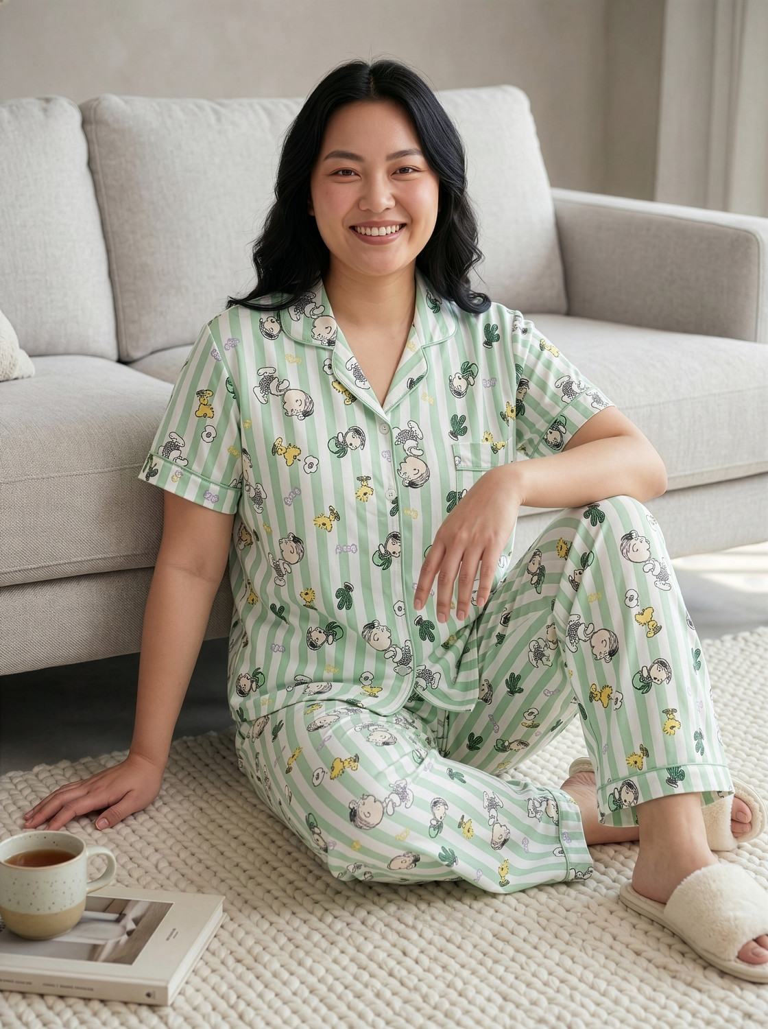 Image of Lugo Women Night Suit Set Multicolor Printed